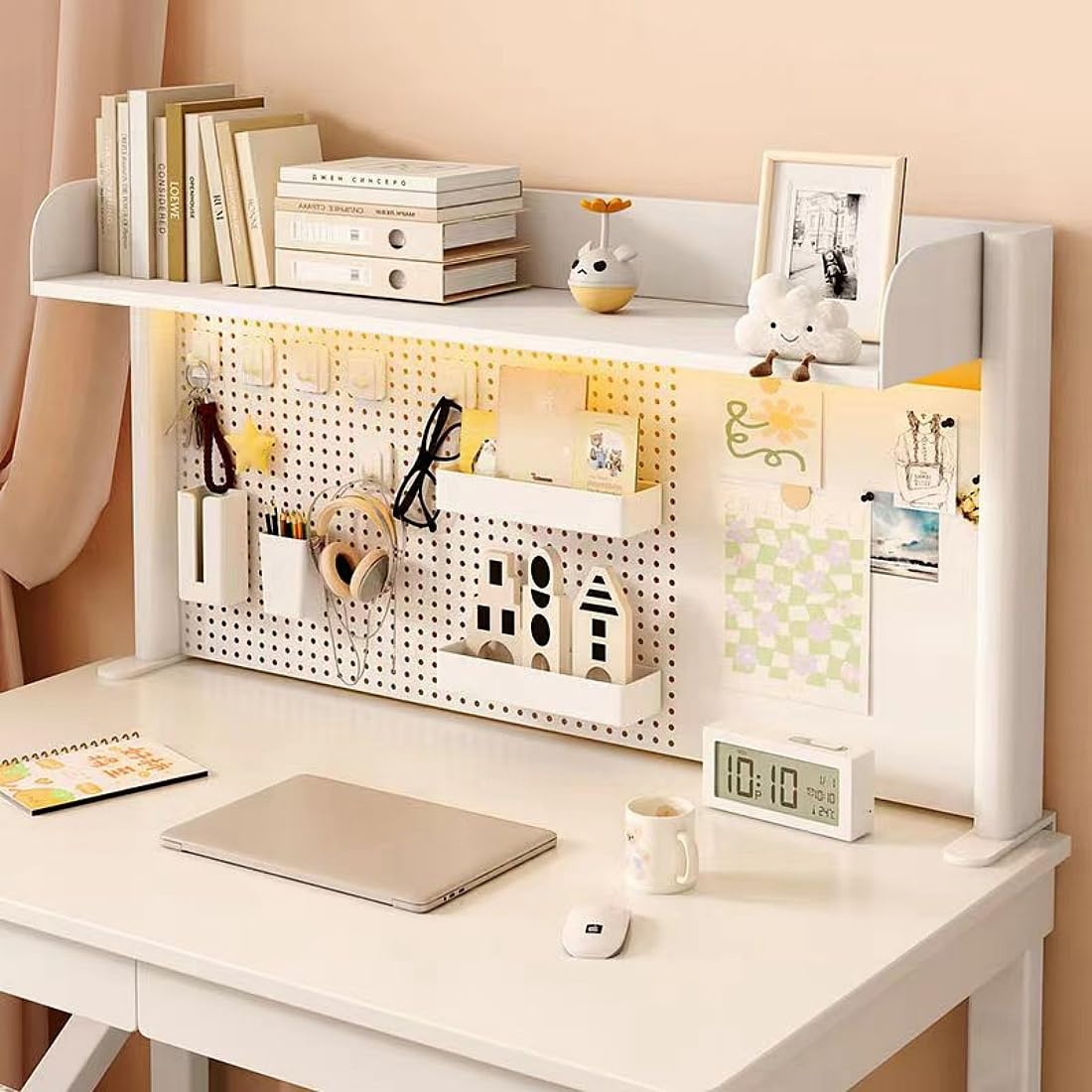 机上ラック調節 多層穴あきボード収納ラック 簡単組立 Amazon.co.jp: 机上ラック 有孔ボード クランプ式ラック パンチング