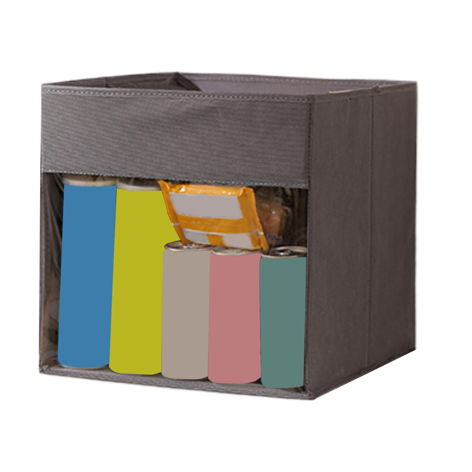Bacs à pliables pour bibliothèque et chambre boîte de rangement gain de place pour étagère maison