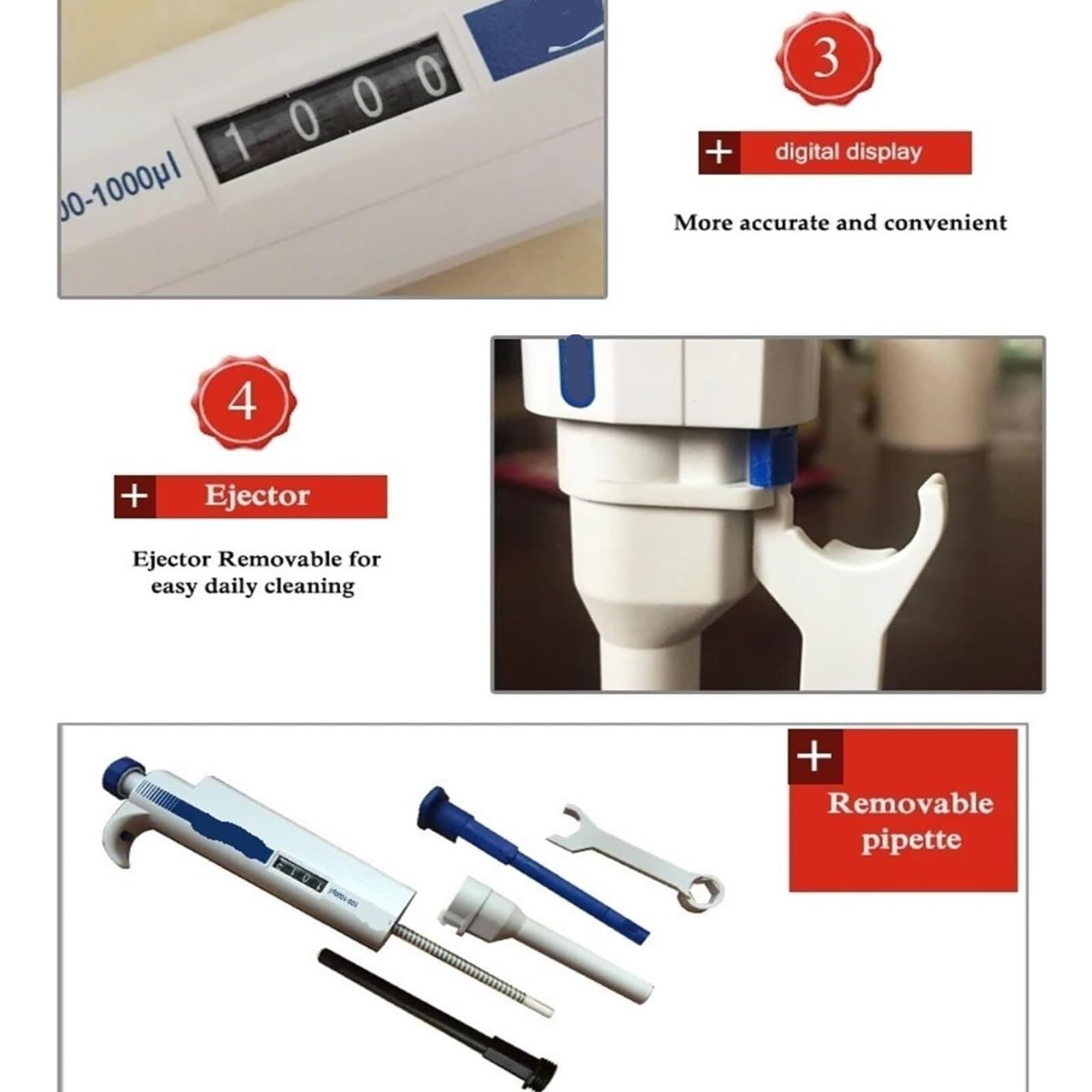 Pipeta Pipeta De Laboratorio Micro Monocanal Médica 10ml para laboratorio(0.5-10ul)