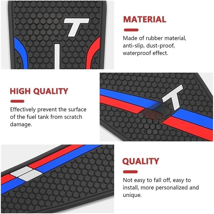 Motorcycle Tank Sticker Motorcycle Stickers Rubber Tank Pad Protector Side Non-Slip Protection Decals For R1250RT R1200RT R 1250 RT 2020-2024