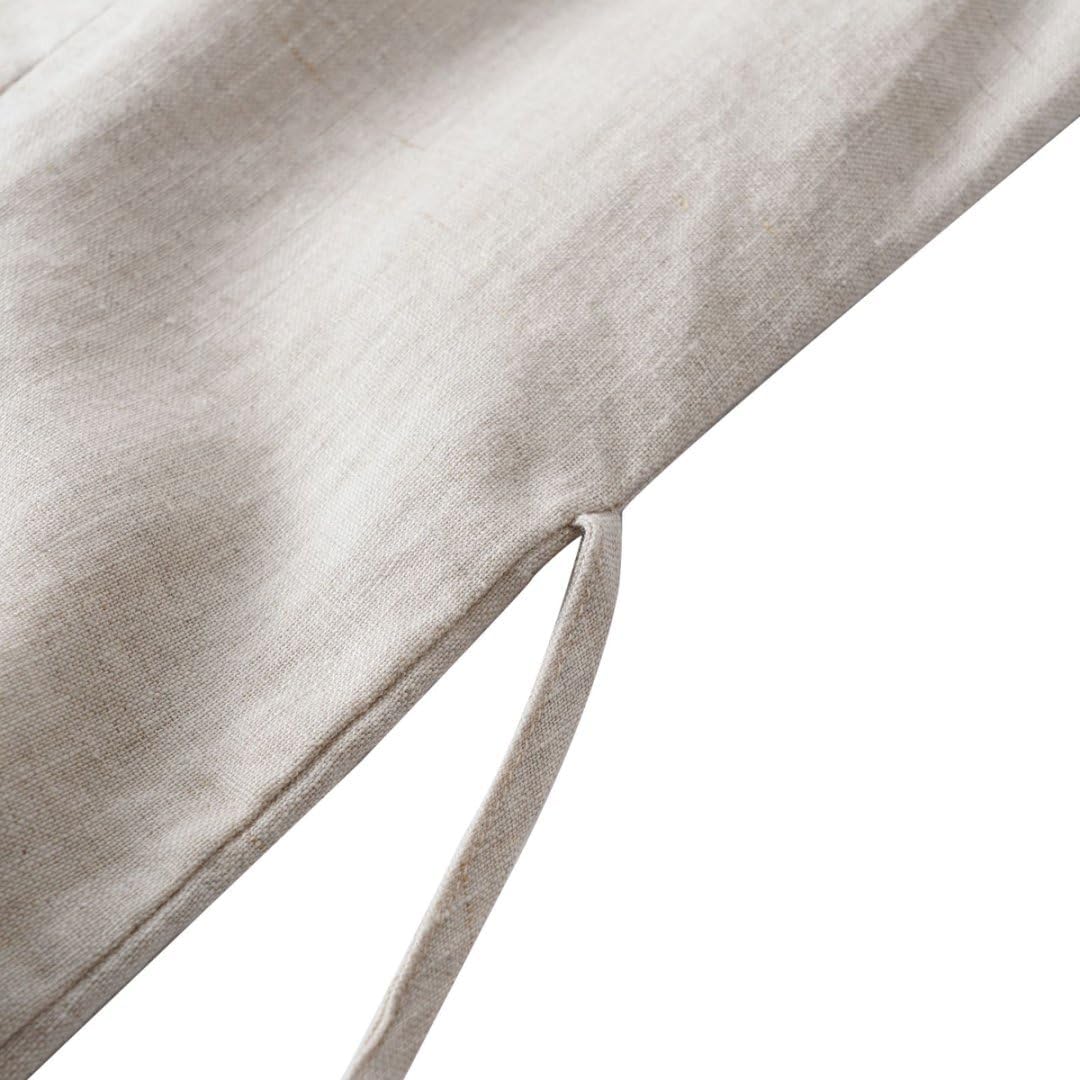 Amazhiyu Women's 100% Linen Button Down Mini Tank Dresses Sleeveless Summer - Image 5