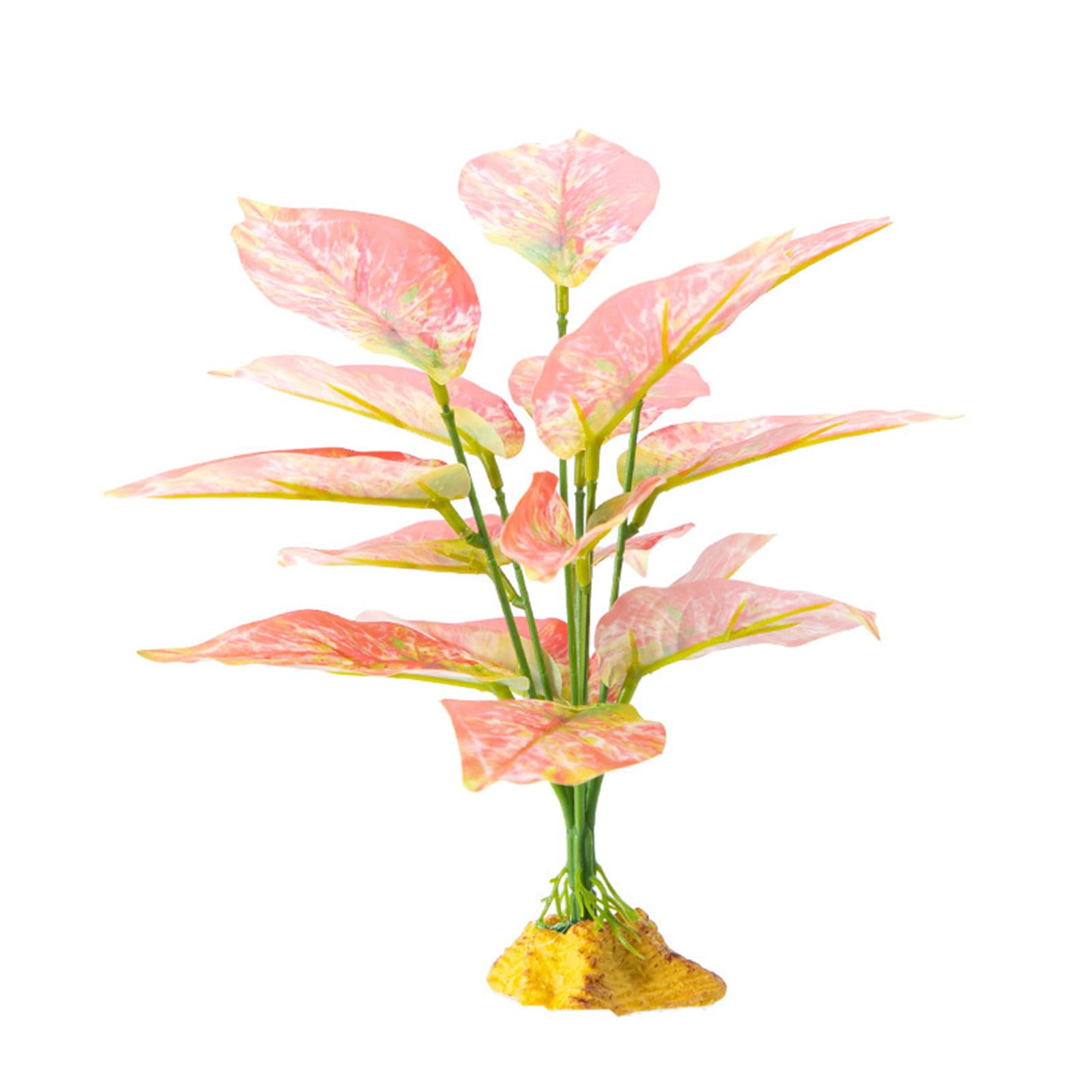 YIBOZI Reptiles Plant Hide Grass Flexible Leaves Terrarium Jungle Habita for Lizards Snake Decorative False Plant