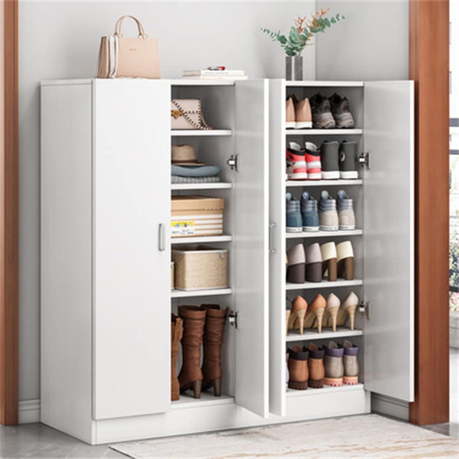 Amazon｜下駄箱 シンプルなモダンな靴キャビネットホームエントリホームバルコニーストレージポーチストレージキャビネットシューズラック 靴