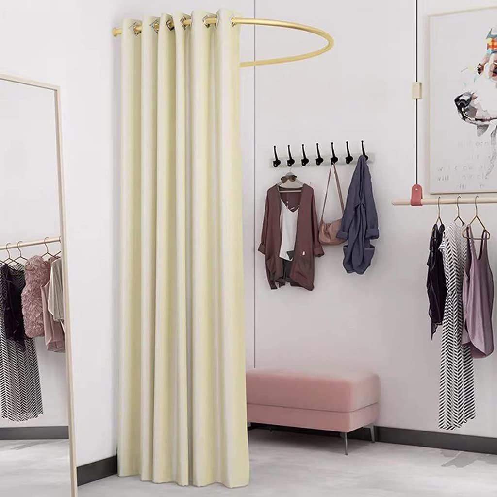Portable Dressing Room U-Corner Wall Hanging Fitting Room Free-Standing Strong Load- Bearing Changing Room Dormitories Bedroom