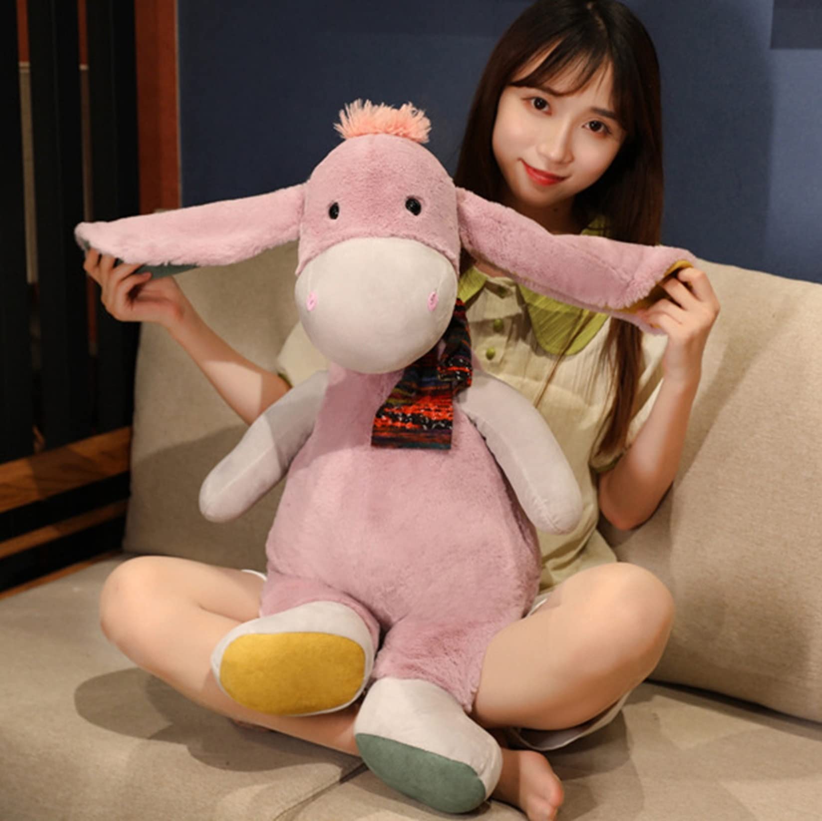 Amazon.co.jp: ロバぬいぐるみ おもちゃ 抱き枕 柔らかい ふわふわ
