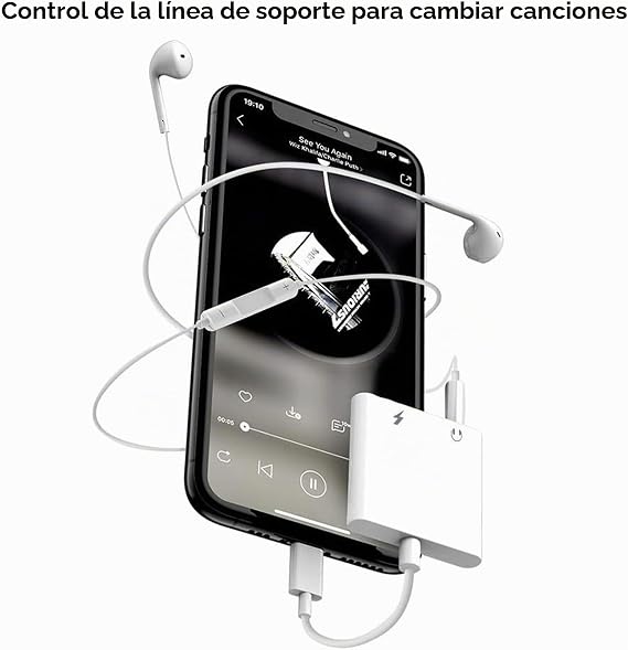 [MFi Certified] Headphone Adapter for iPhone 2 in 1 HiFi Adapter Lightning to Jack 3.5 with Charging Port, Helmets Auxiliary Audio Cable Jack Accessories for iPhone 14/13/12/11/XS/X/8