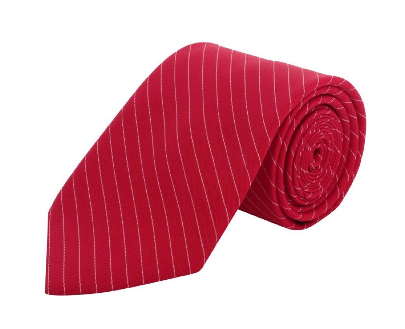 michelangelo Boy/Men's Red Striped Self Design Micro Fiber Tie-picture-17