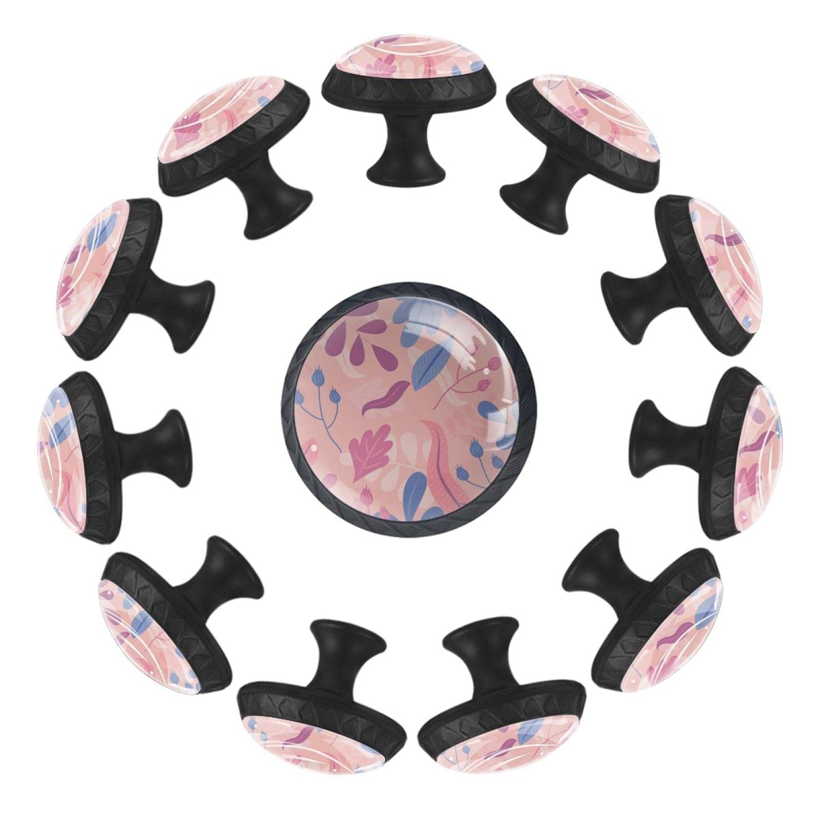 Boutons de tiroir ronds 35mm dessinés à la main pour commode et crèche (Lot de 12)