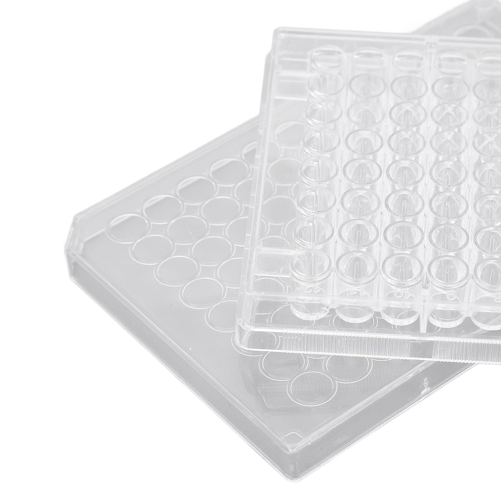 Plaque de Culture de Tissus 10 Pièces, Plaque de Culture de Croissance de Grande capacité de 96 Puits avec Couvercle en Plastique pour L'étude Scientifique en (Fond plat)