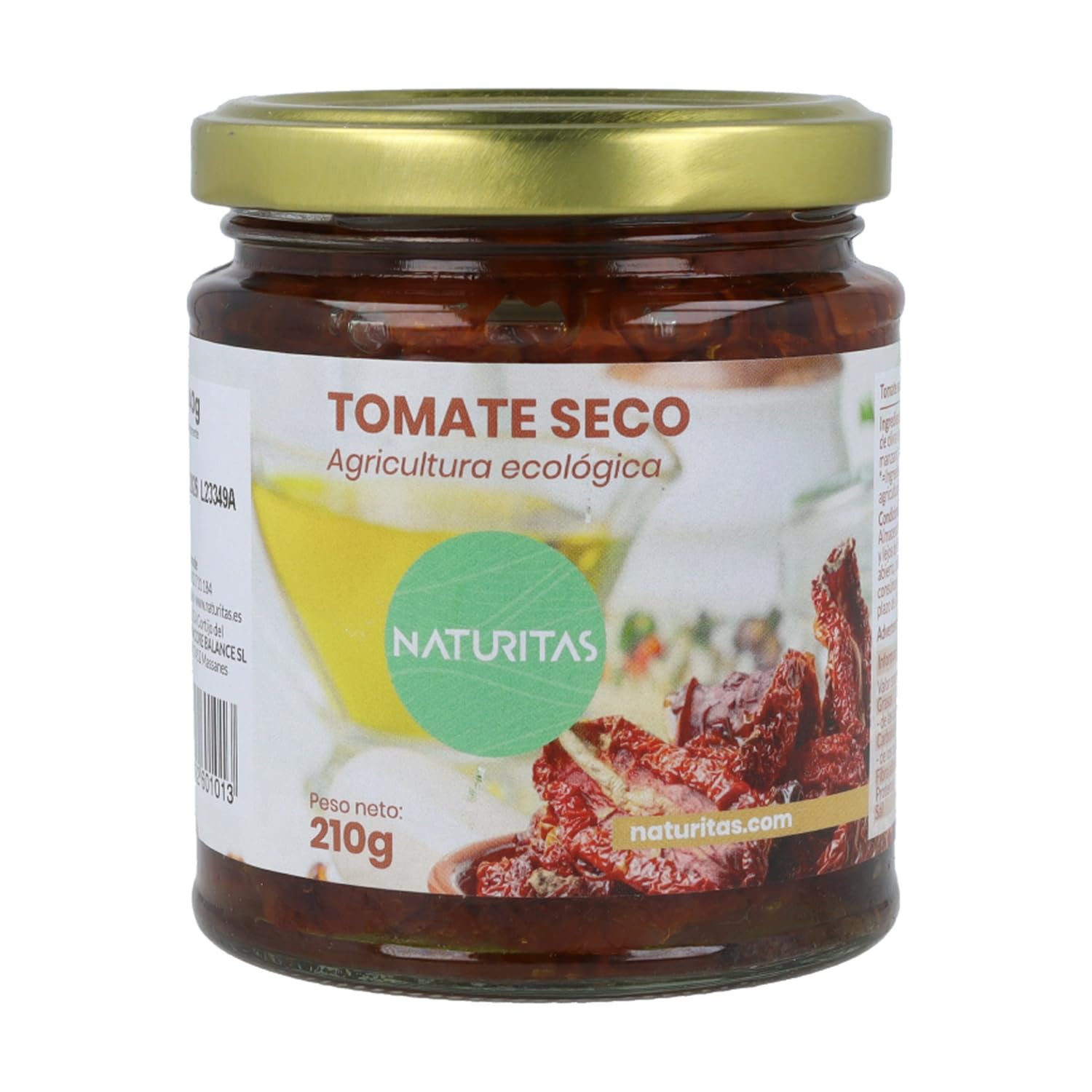 Tomate seco Bio | 190 g | Naturitas Essentials | En AOVE | Origen Italia conservado en aceite | Conservas