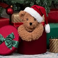 Vista 2 de Vermont Teddy Bear Osos de Navidad, 13 pulgadas, sombrero de Papá Noel, peluche suave