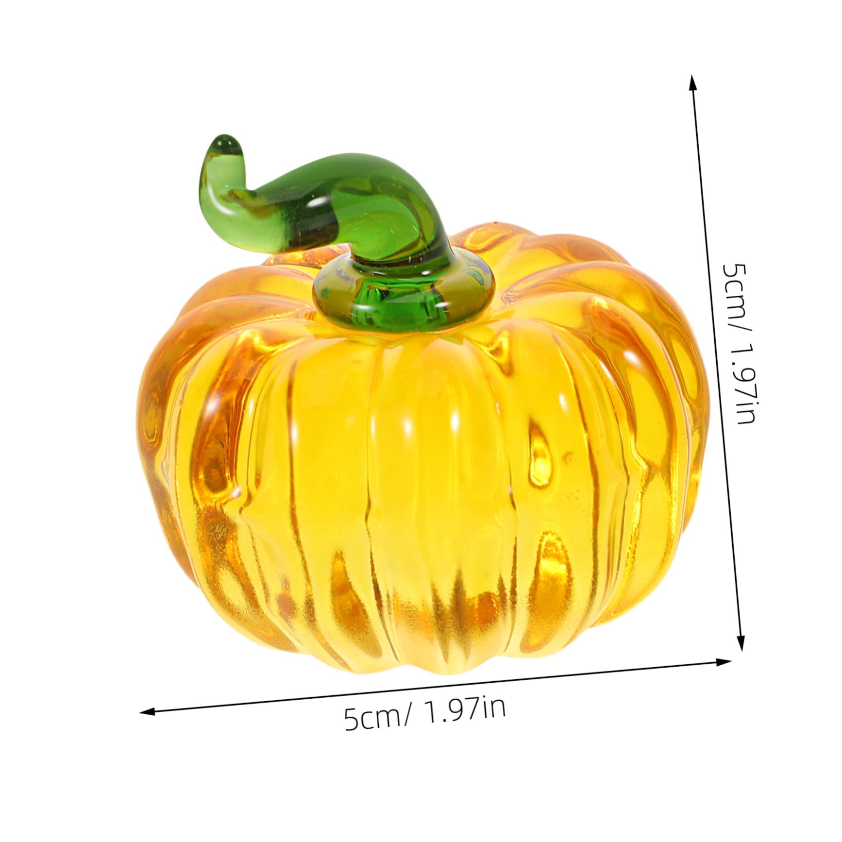 TOYANDONA 4stücke Künstliche Mini-kürbis-Ornamente Kristallkürbis-deko für Tisch Schmuck für Herbsternte Halloween-Dekoration Dekorieren