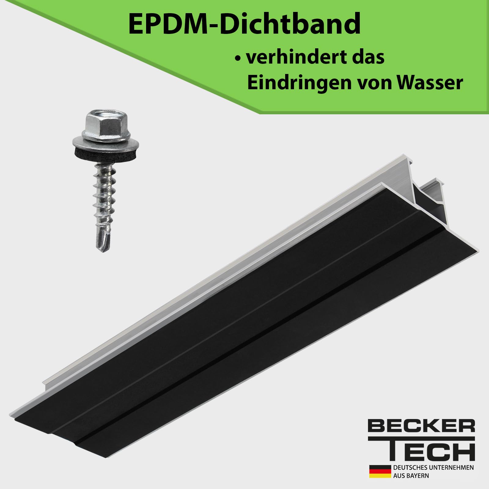 Photovoltaik Trapezblechdach Montageset für 4 Module | Privatkunden Steuersatz 0% | Befestigung Trapezblech Solarmodul Halterung PV Montagesystem Aluminium, Modulanordnung:Horizontal