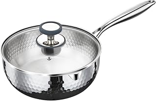 Sauce Pan With Lid - Non Stick Stainless Steel Saucepans | Small Sauce Pan | Small Sauce Pan And Steamer For Cooking, Roasting, Sewing, Soup, Healthy Meals, Induction Compatible