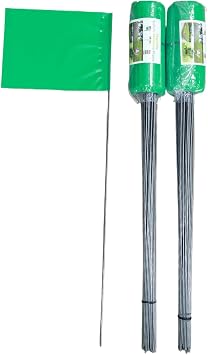 Tuyrchu Marking Flags, 7 Colors Marking Flags for Outside - 70 Pack | 5 in X 4 in PVC Flag, Yard Marking Flags for Lawn, Warning Direction Safety Flag with 16-Inch Steel Pole