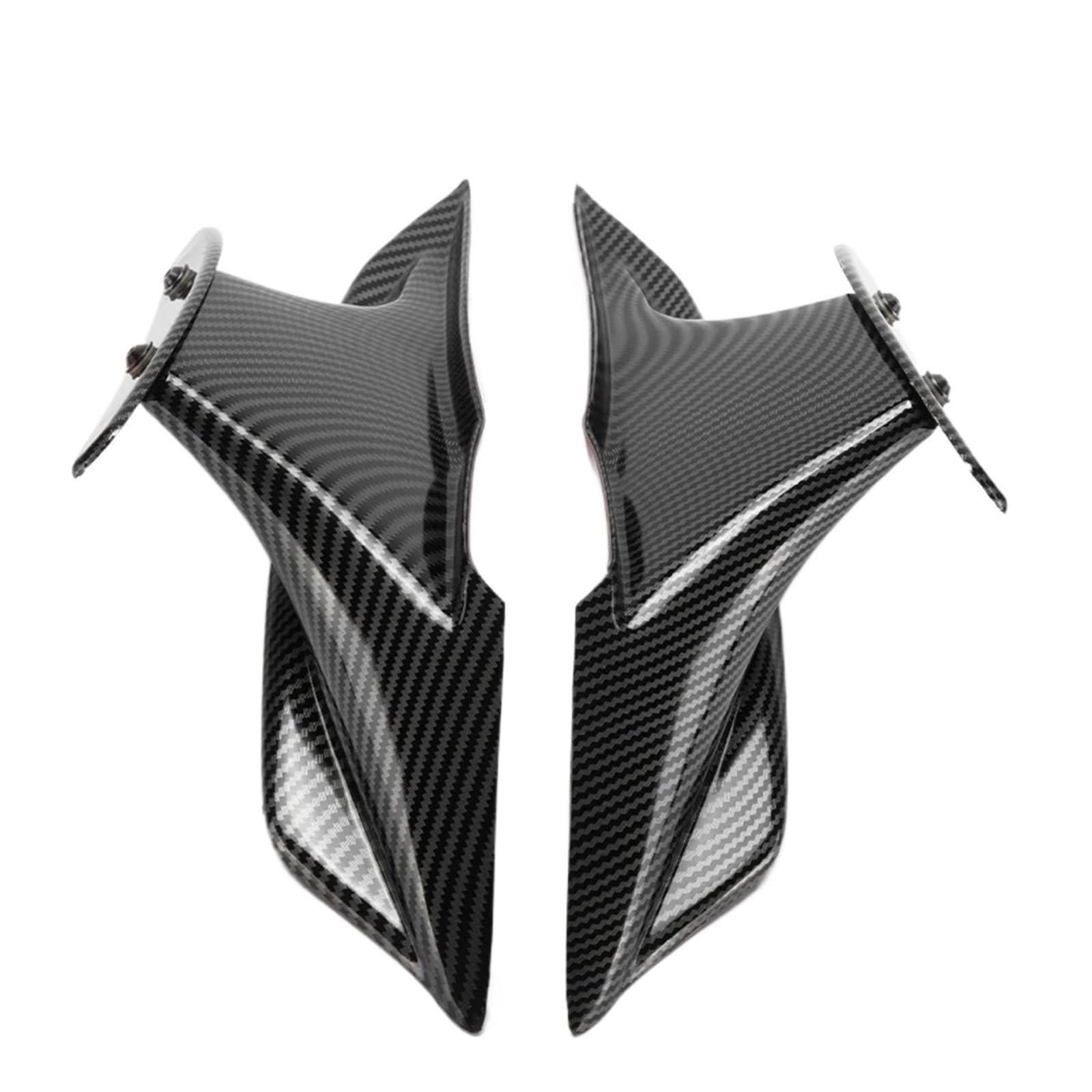 Aerodinamica per Moto Per CBR650R CBR 650R 2019-2021 Kit spoiler anteriore | Kit copertura protezione venti Fisso Winglet Carenatura Winglets Ala aerodinamica(Carbon Fiber)