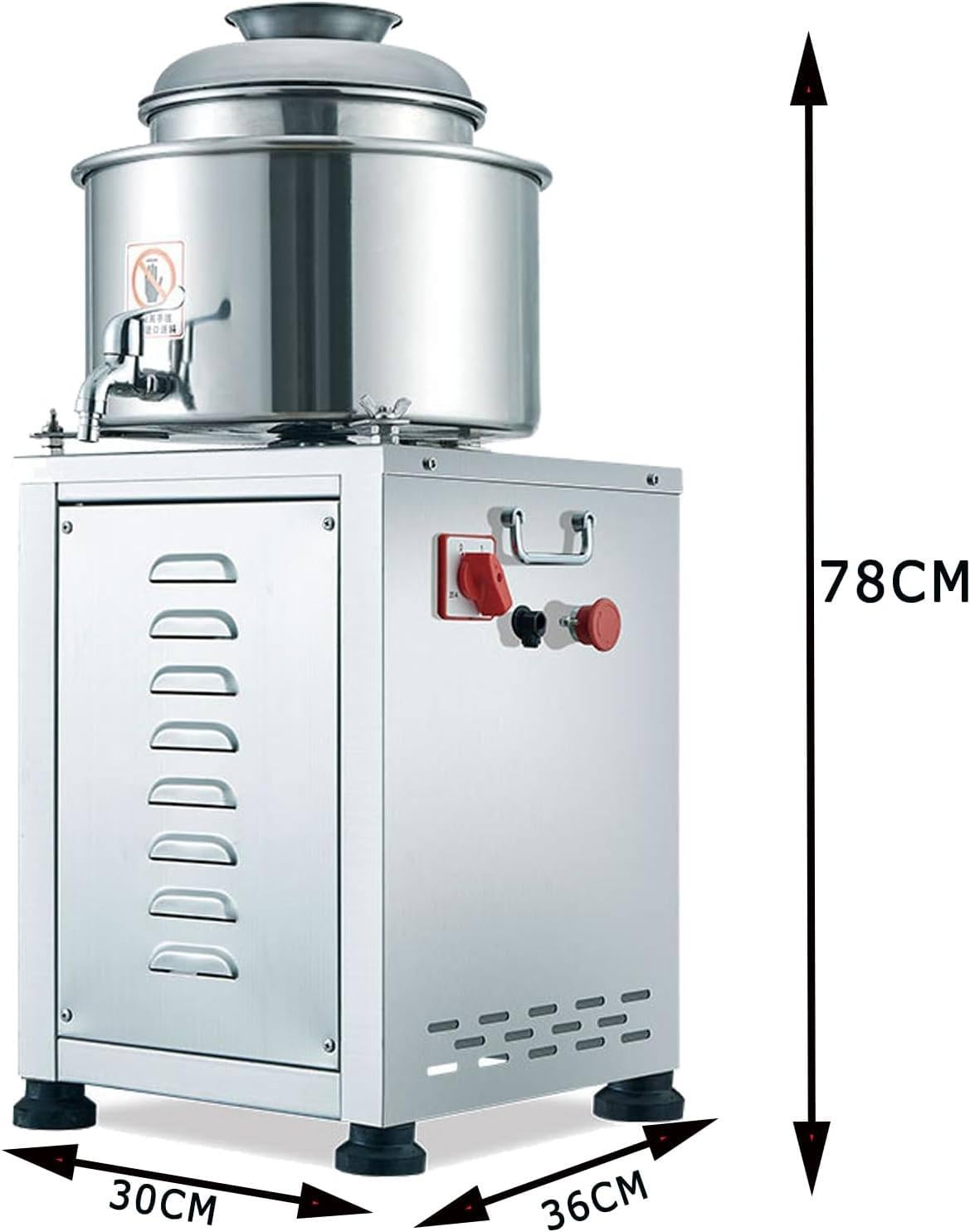 Maszyna do przygotowywania mięsa mielonego 1,5 kW, stal nierdzewna do robienia puree mięsnego, trójwymiarowy nóż czterolistkowy, z wewnętrzną średnicą cylindra 200 mm