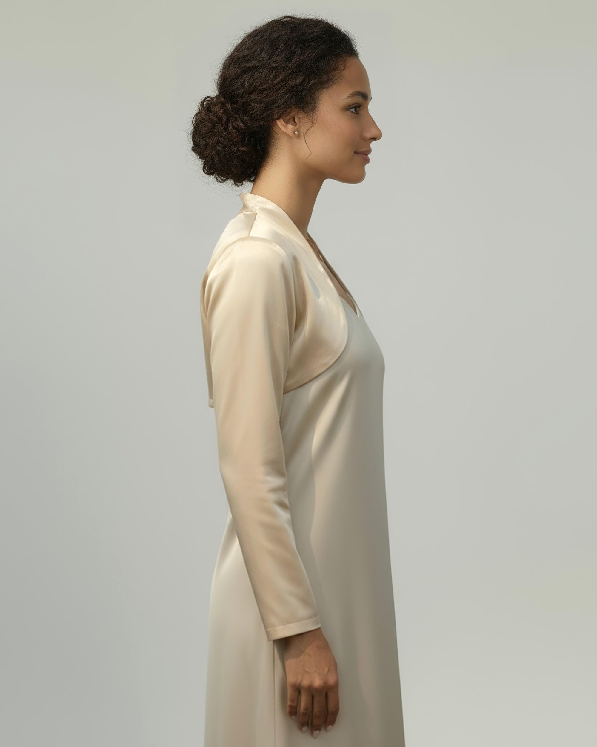 Bolerose Formal Satén Manga Larga Bolero