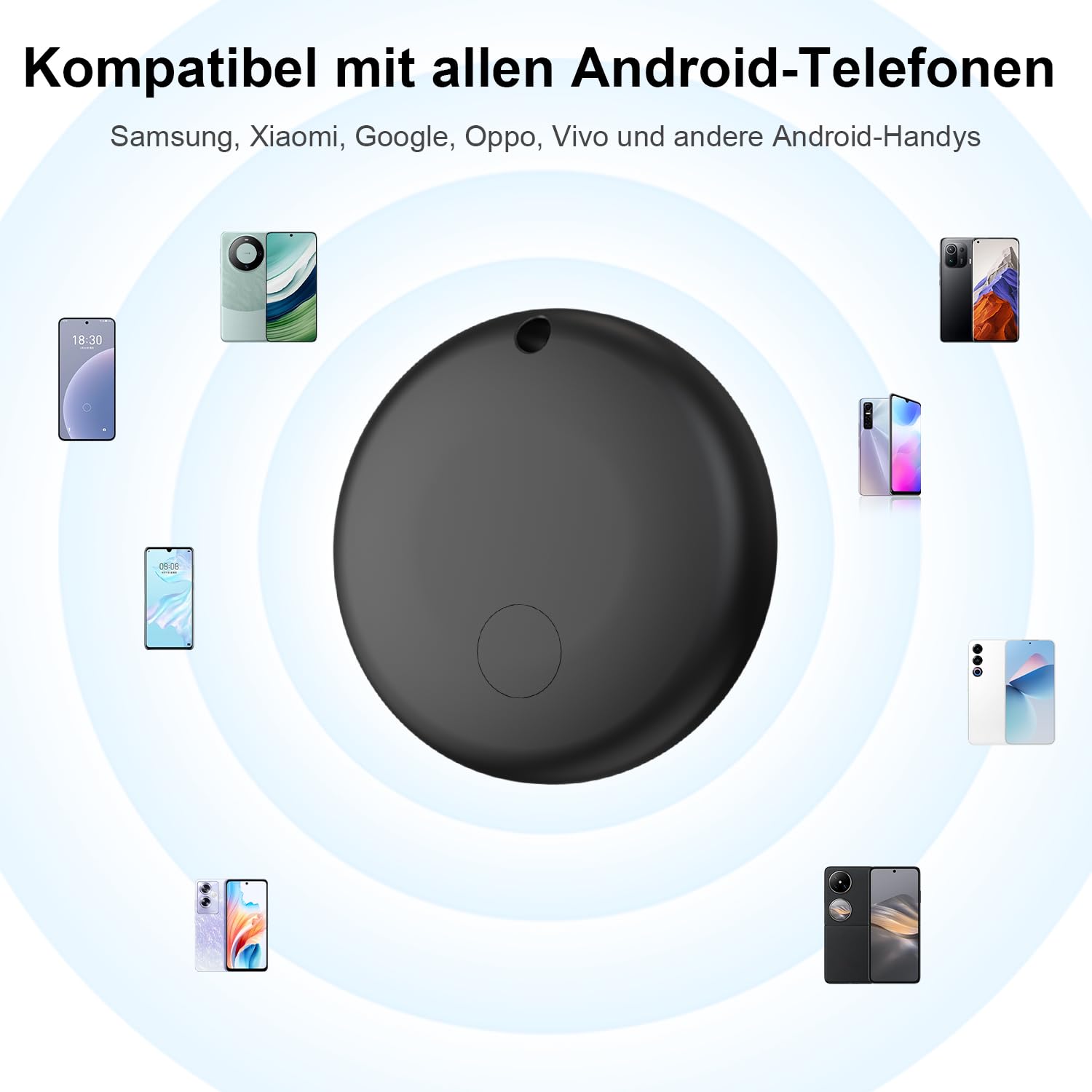 ATUVOS Sleutelvinder Keyfinder 2 Stuks, Smart Tracker Tag Compatibel met Apple Zoek Mijn APP (iOS alleen, Android Not Supported), Bluetooth Itemzoeker voor Sleutel, Bagage, Koffer, Tassen