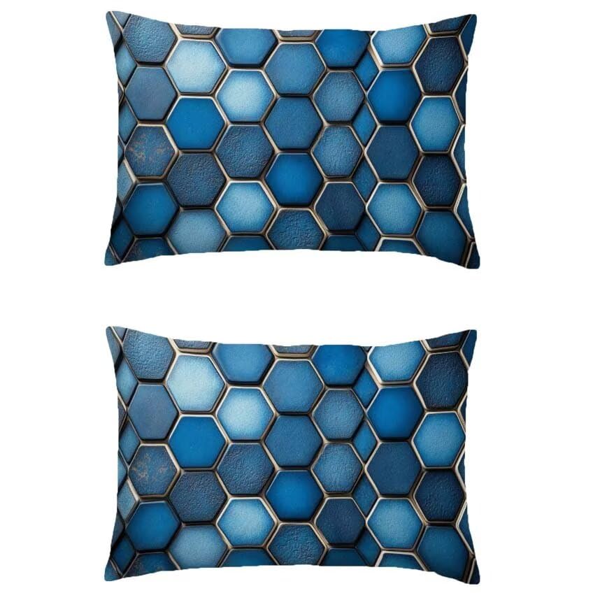 Taie oreiller 80x100cm bleu marine en lin imperméable haut de gamme
