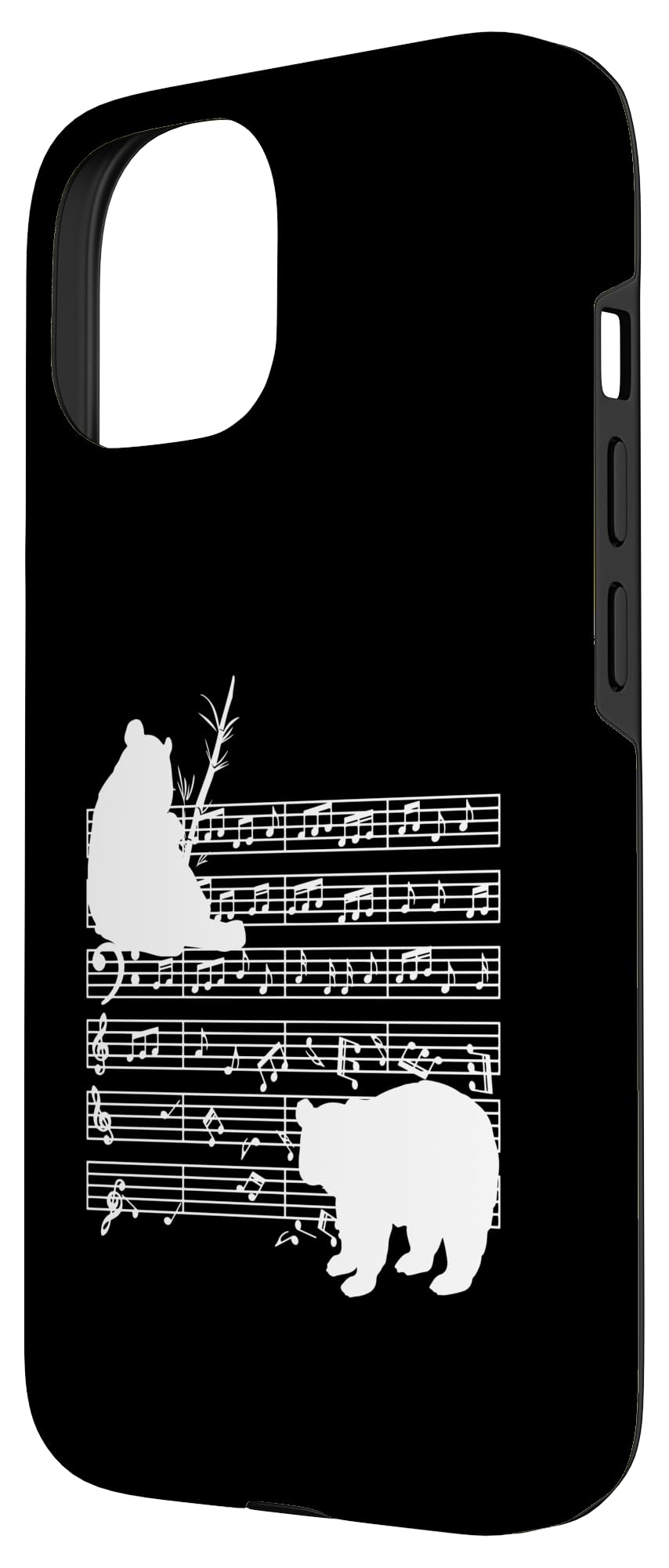 Music Notes with Panda on Music Sheet - Music Teacher Case for iPhone 15 - Image 2