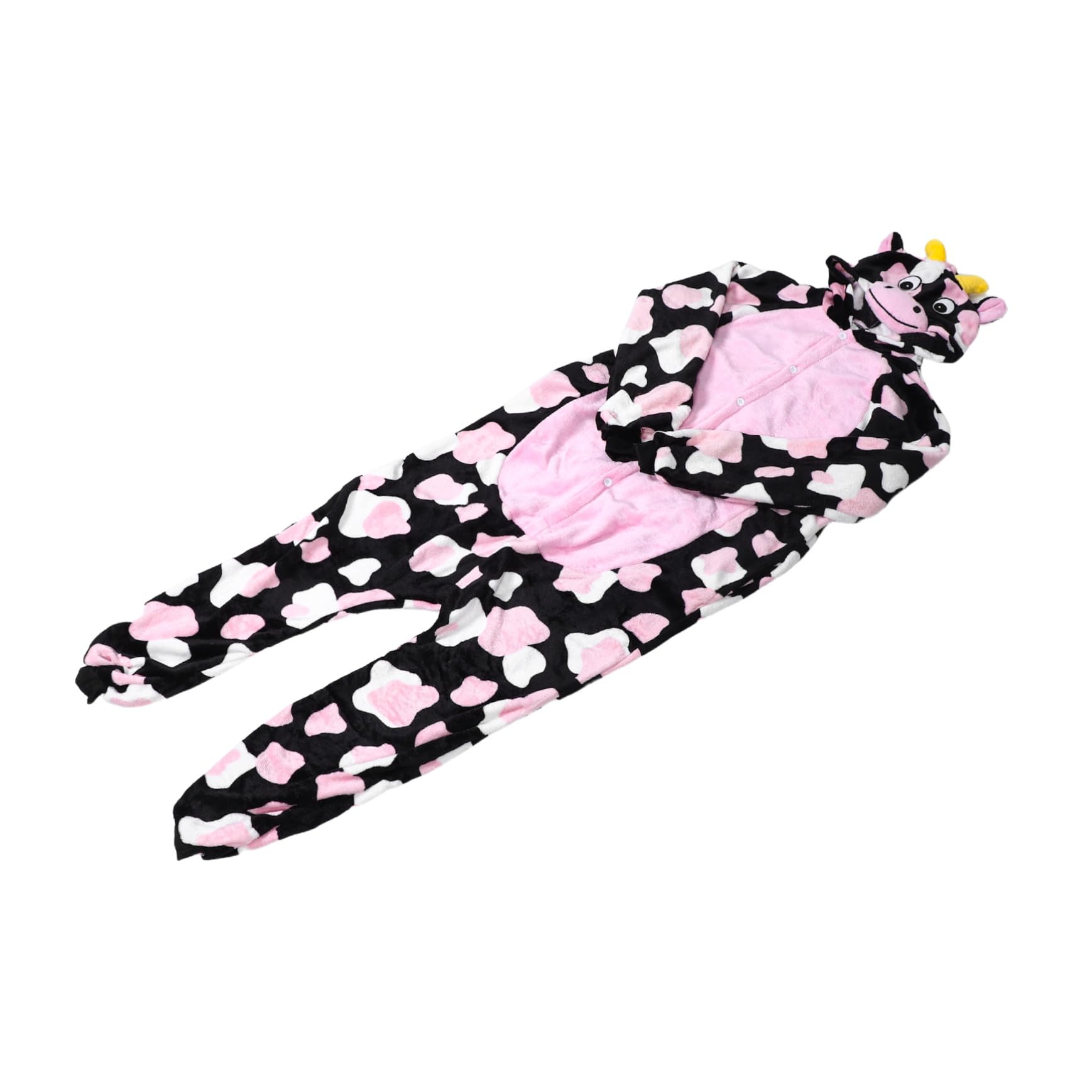 PACKOVE Pijama de Vaca Estampado Pijama para Adultos Disfraz de Fiesta de Criaturas Ropa de Dormir de Disfraz de Halloween para Actuaciones Escenario Talla XL