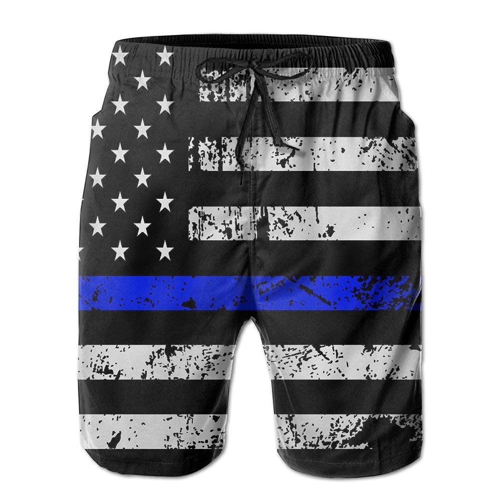 Aeoiba Men's Swim Trunks Quick Dry Beach Board Shorts Patriotic Bathing Suits