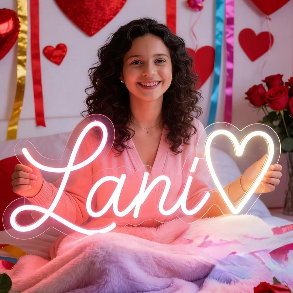 Personalized Neon Custom Valentine's Day Decorations LED Decorative Lights, Valentine's Day Gifts, Valentine's Day Light Decorations, Birthday Gifts,Custom Room Wall Decor,