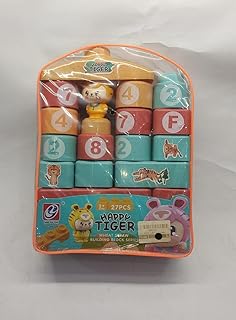 لعبة مكعبات 27قطعة للاطفال، بلاستيك