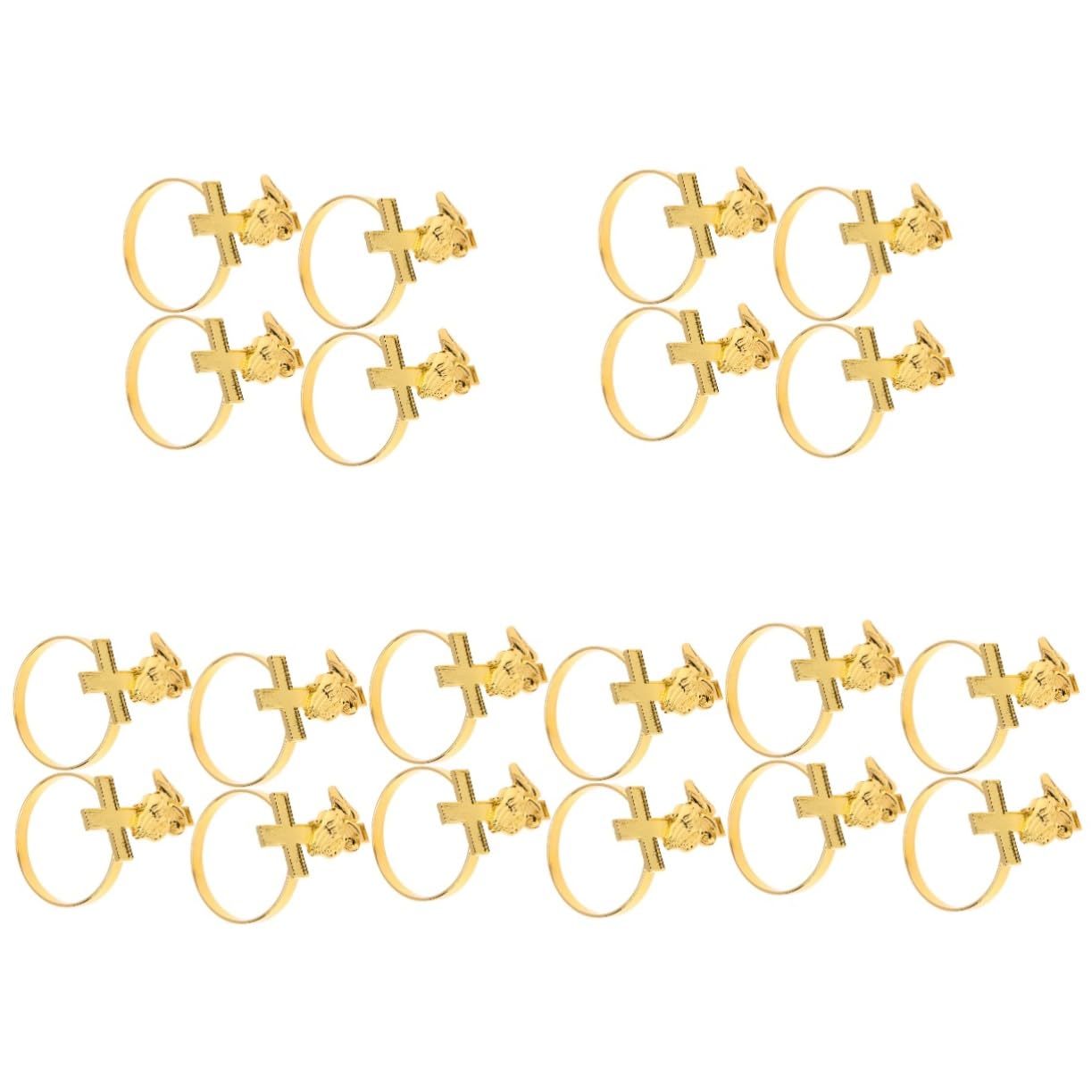 ABOOFAN 5 Set Portatovagliolo Da Comunione Rosa Elegante Tallone Caldo Portatovaglioli Anello Portatovagliolo Decorazioni Per La Tavola Decorazione Della Tavola Da Pranzo Golden 4 Pezzi*5