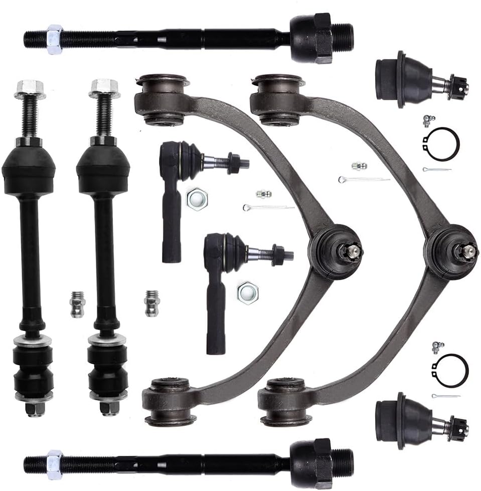 ASAPE 10 PCS Control Arm Ball Joint Tie Rod End Stabilizer Bar Link Suspension Kit Fit for 2005-2010 for Dodge Dakota 2006-2009 for Mitsubishi Raider