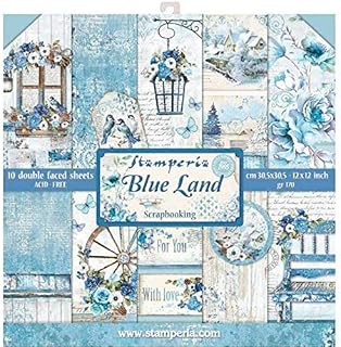 Stamperia Blue Land Paper Pad 30x30