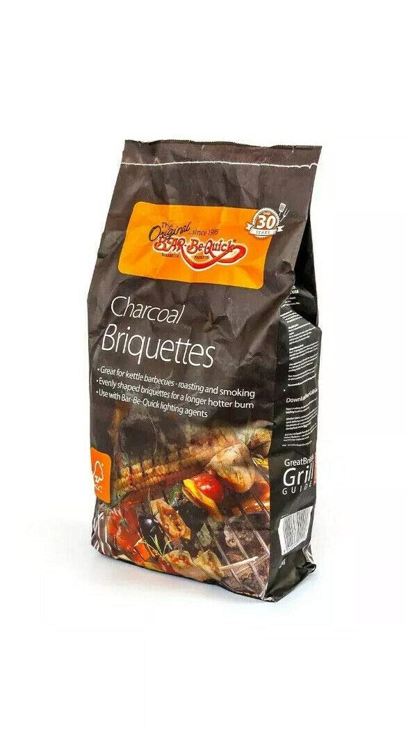 Holland Plastics 3 X Bar-Be-Quick Briquettes 4.5kg. Perfect for a standard size kettle/Picnic barbecue. Burns hotter and longer than lumpwood.