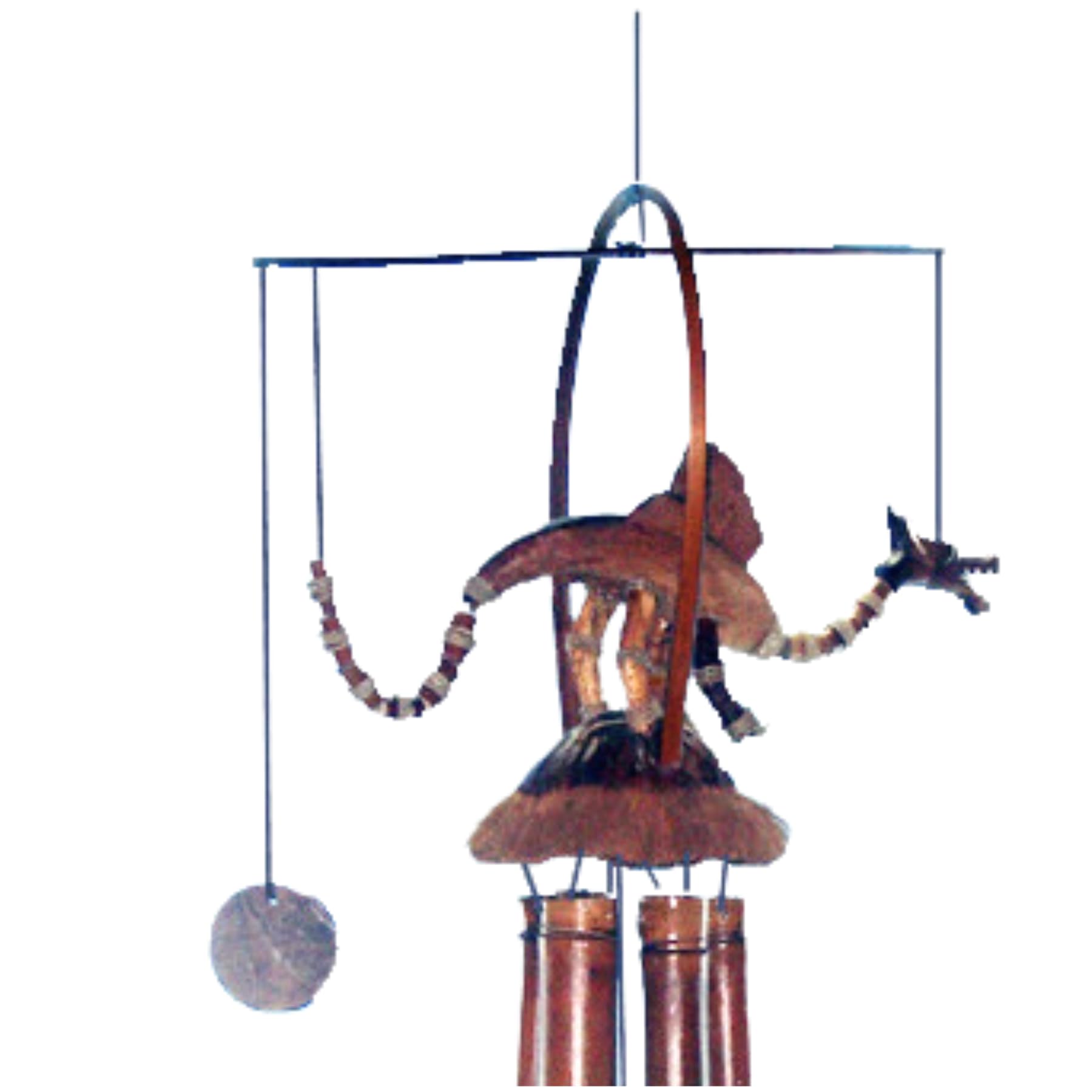 Windspiel mit Wackelkopf und Schwanz, Drache, Holzspiel, Outdoor-Gartendekoration, Fantasy-Thema, 120 cm hoch