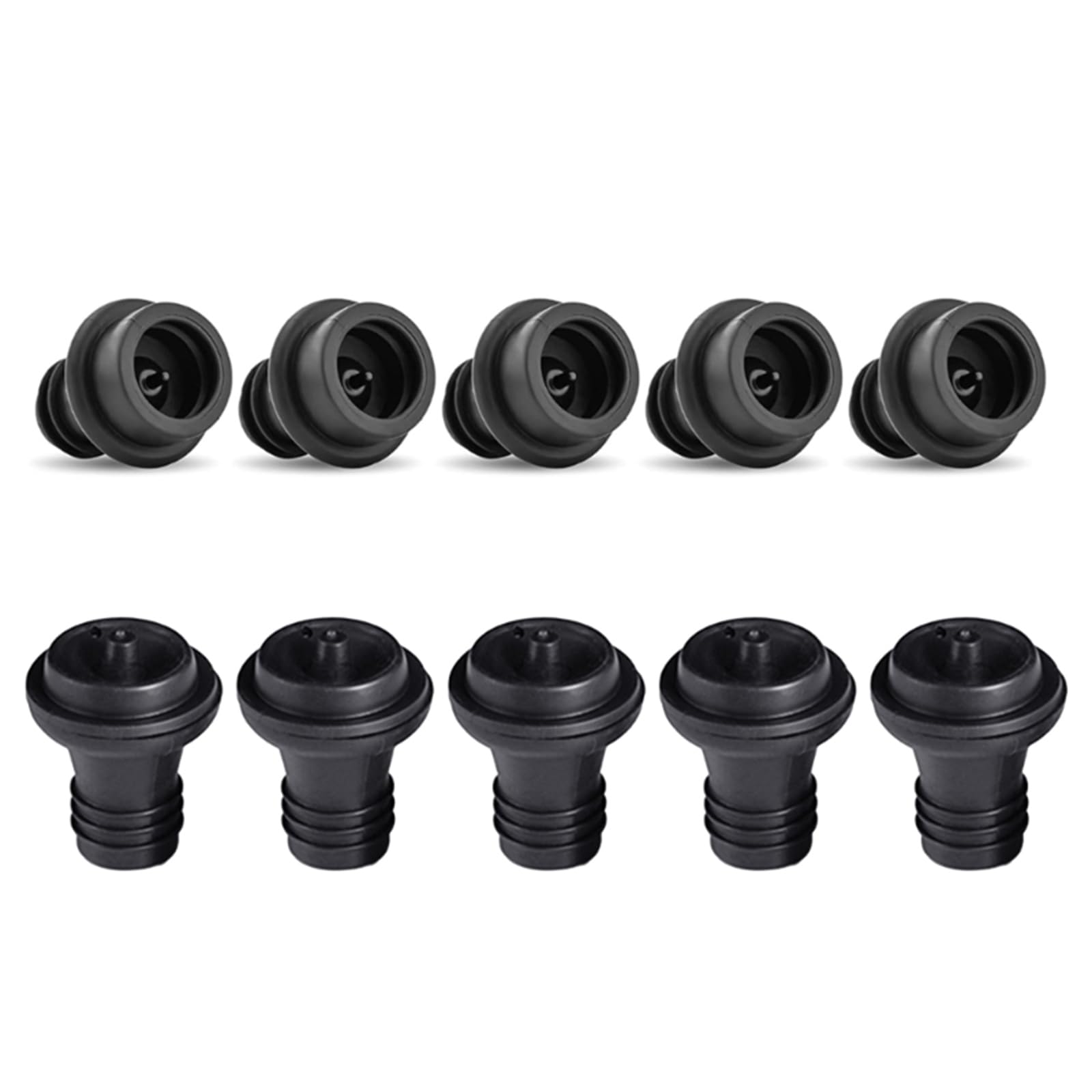 Kalttoy Multicolor Of 10 Wine Stopper Vacuum Wines Bottles Caps Stopper Barwares Black Wine Corks Silicones Wines Preservers Tool Bottle Accessorys