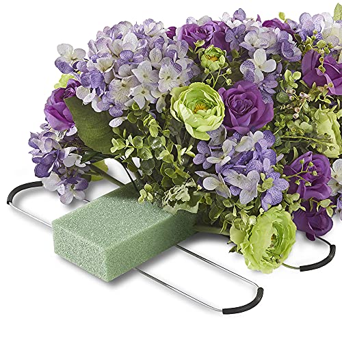 Floracraft Floral Tombstone Hugger With Florafōm 2.6 Inch X 12 Inch X 17.3 Inch Green #TOP7