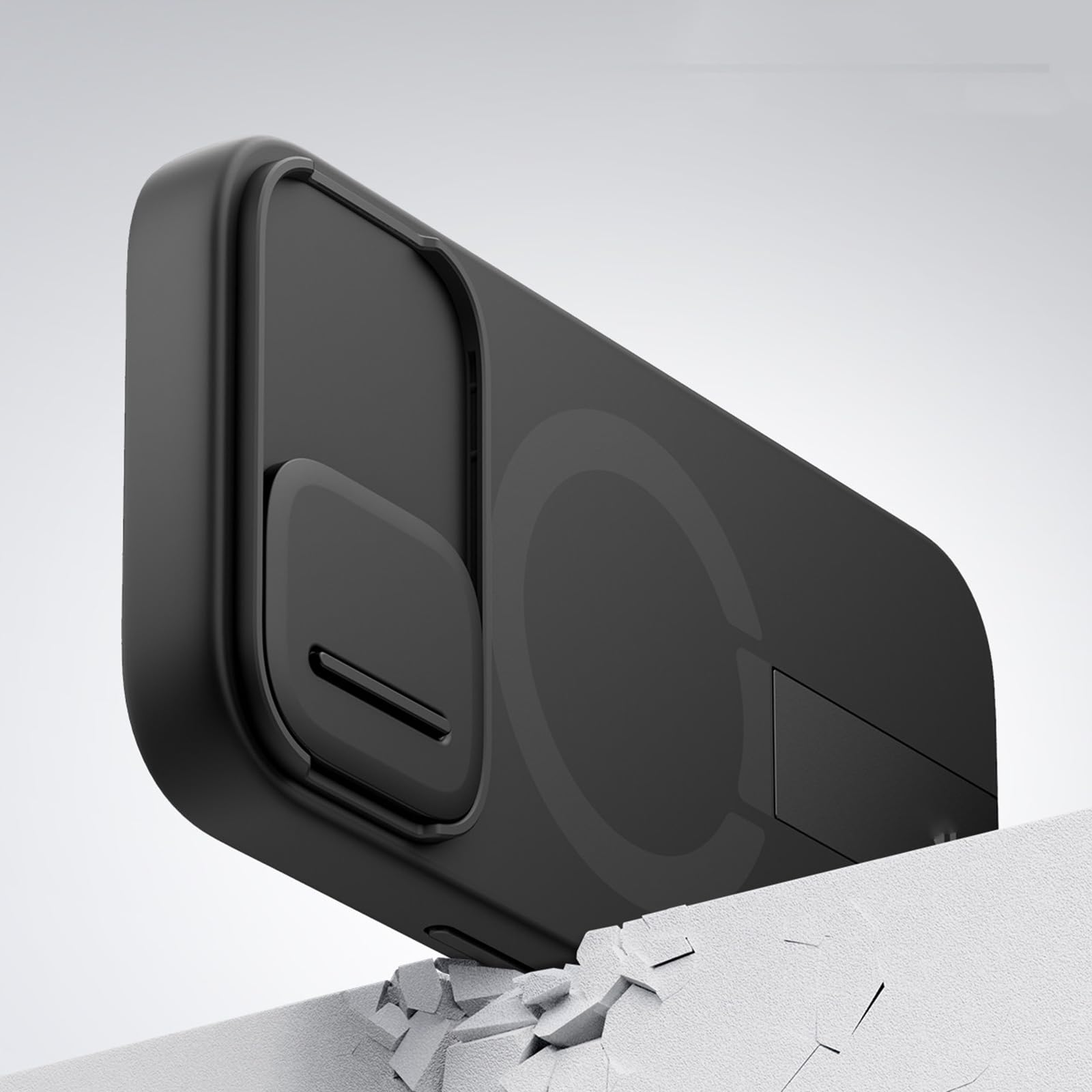 Magnetyczne etui do iPhone'a 17/17 Pro/17 Air/17 Pro Max, składana metalowa podpórka z osłoną ochronną na aparat, powłoka zapobiegająca upadkowi (niebieskie, 17 Air)