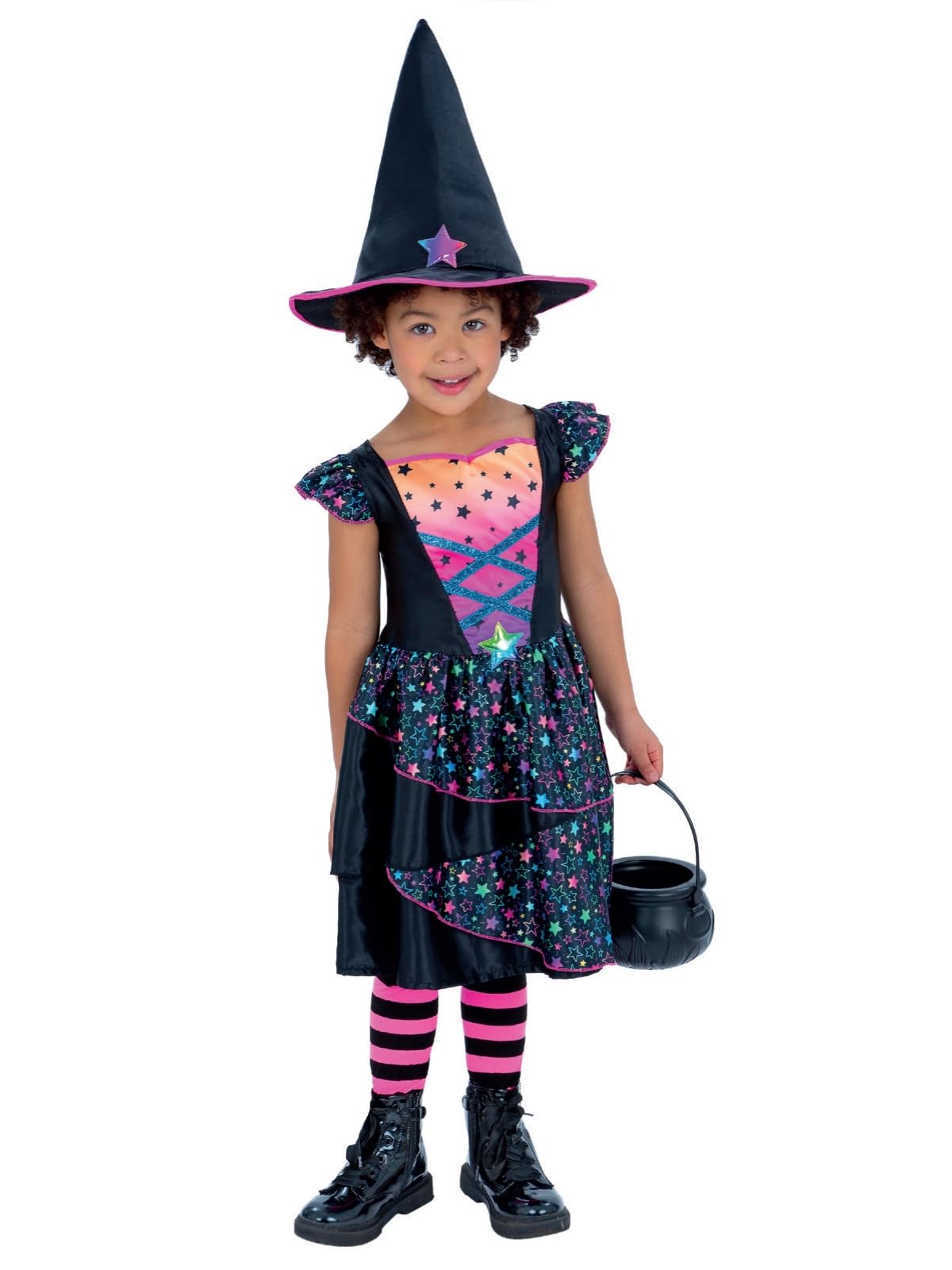 Smiffys Unisex Kids Neon Star Witch