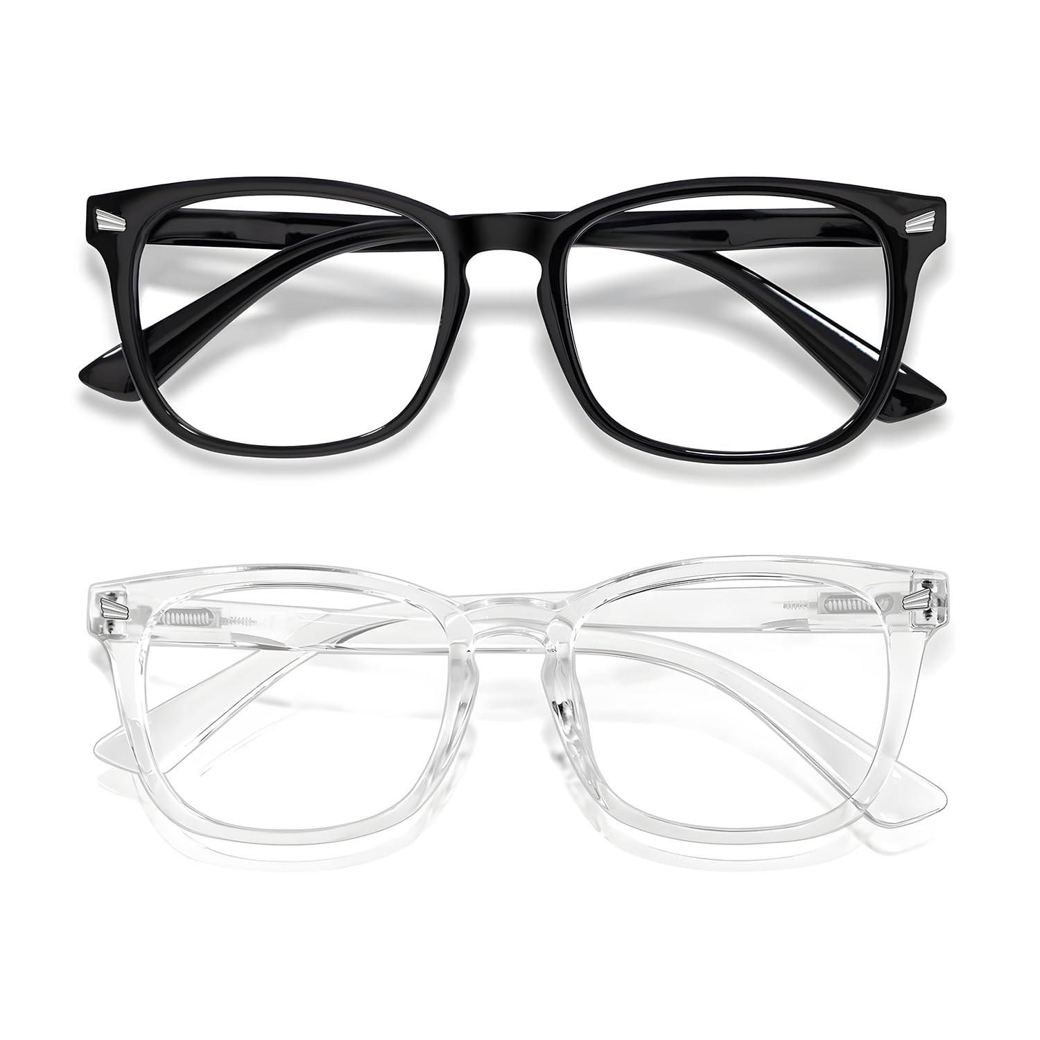 ECO-TH Blue Light Glasses for Kids Boys Girls 2 Pack Teen Kids Blue Light Glasses Fake Glasses Toddler