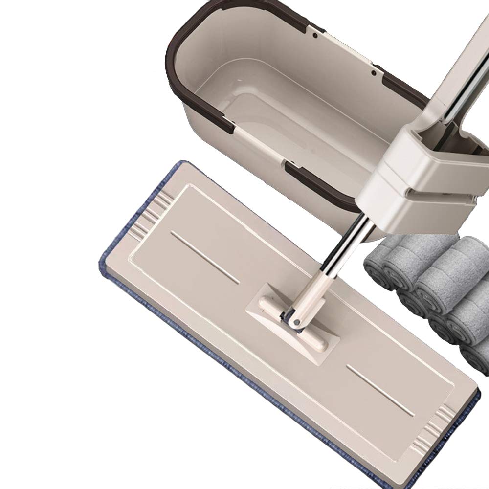 Touchless Mop Selbstreinigungssystem Wischmopp Inkl. Eimer/Reinigung Für Alle Arten Von Böden/Fliesen/Parkett/Linoleum/Laminat | Ersatzmop,B