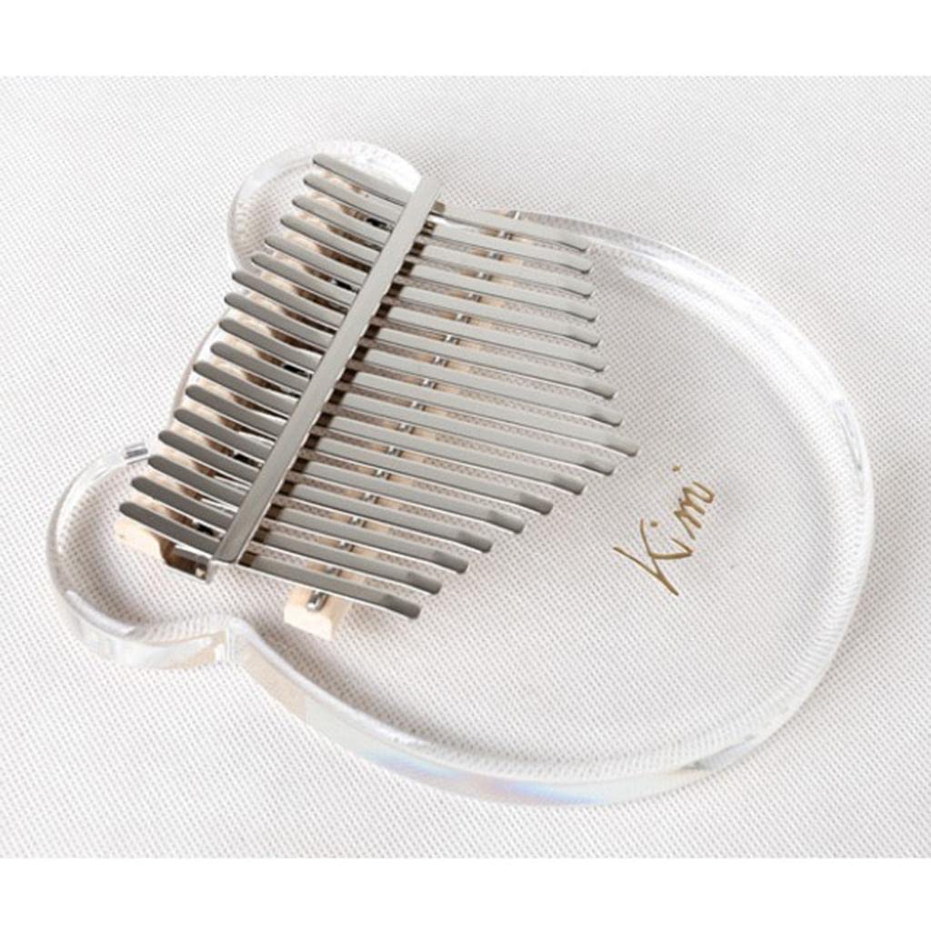 Wmart 17 Keys Kalimba Board Clear Acrylic Thumb Piano Mbira Keyboard