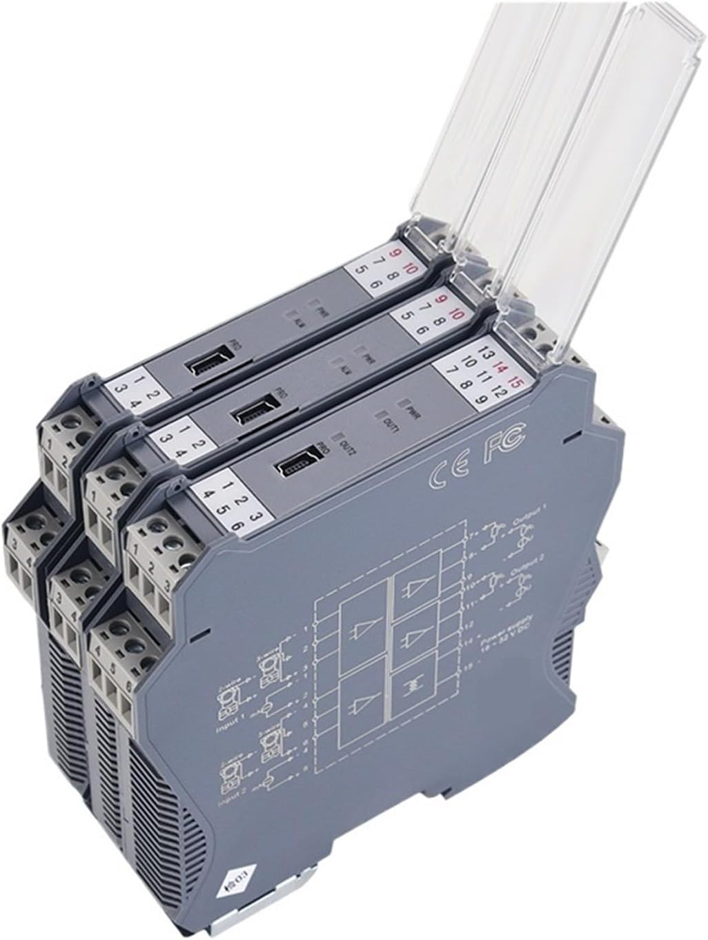 Signal Isolator Pt100 Signal Transmitter Intrinsic Isolated Signal Safety Barrier Temperature Transmitter(2 in 2 Out,PT100(0-200C)_4-20MA Output_DC24V)