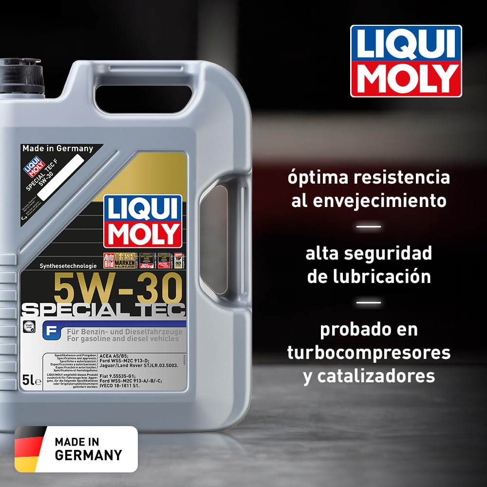 LIQUI MOLY Special Tec F 5W-30 | 5 L | Tecnología de síntesis Aceite de motor | 2326
