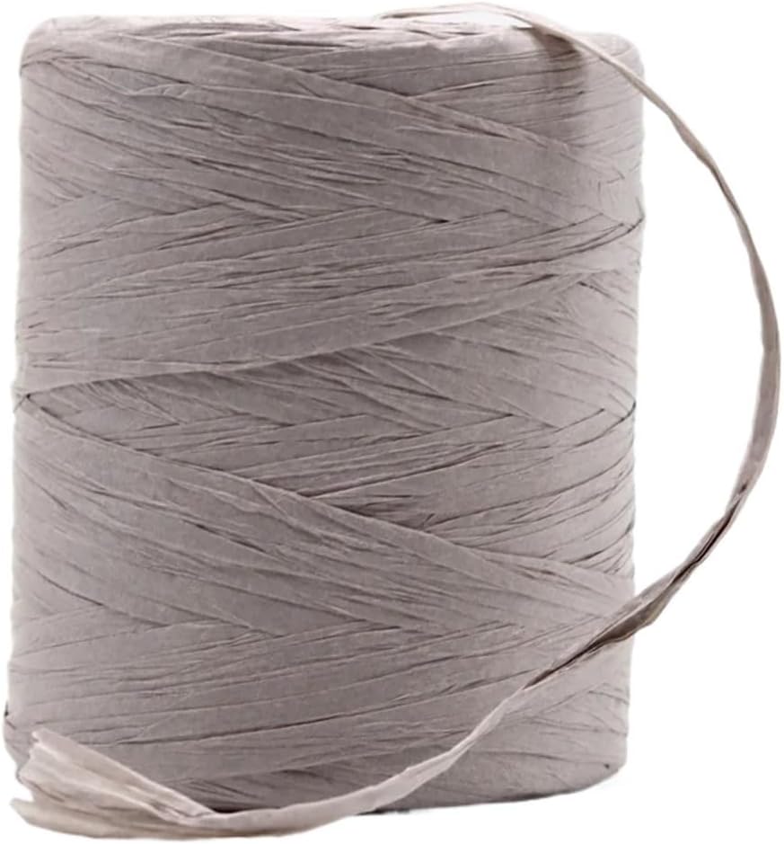 Raffia Paper Ribbon Twine 3Roll 180 M/Roll Raffia Rope Yarn Organic Straw Yarn for Knitting Summer Hats Bags Gift Box Packing Wrapping Paper Twine Rope(White)