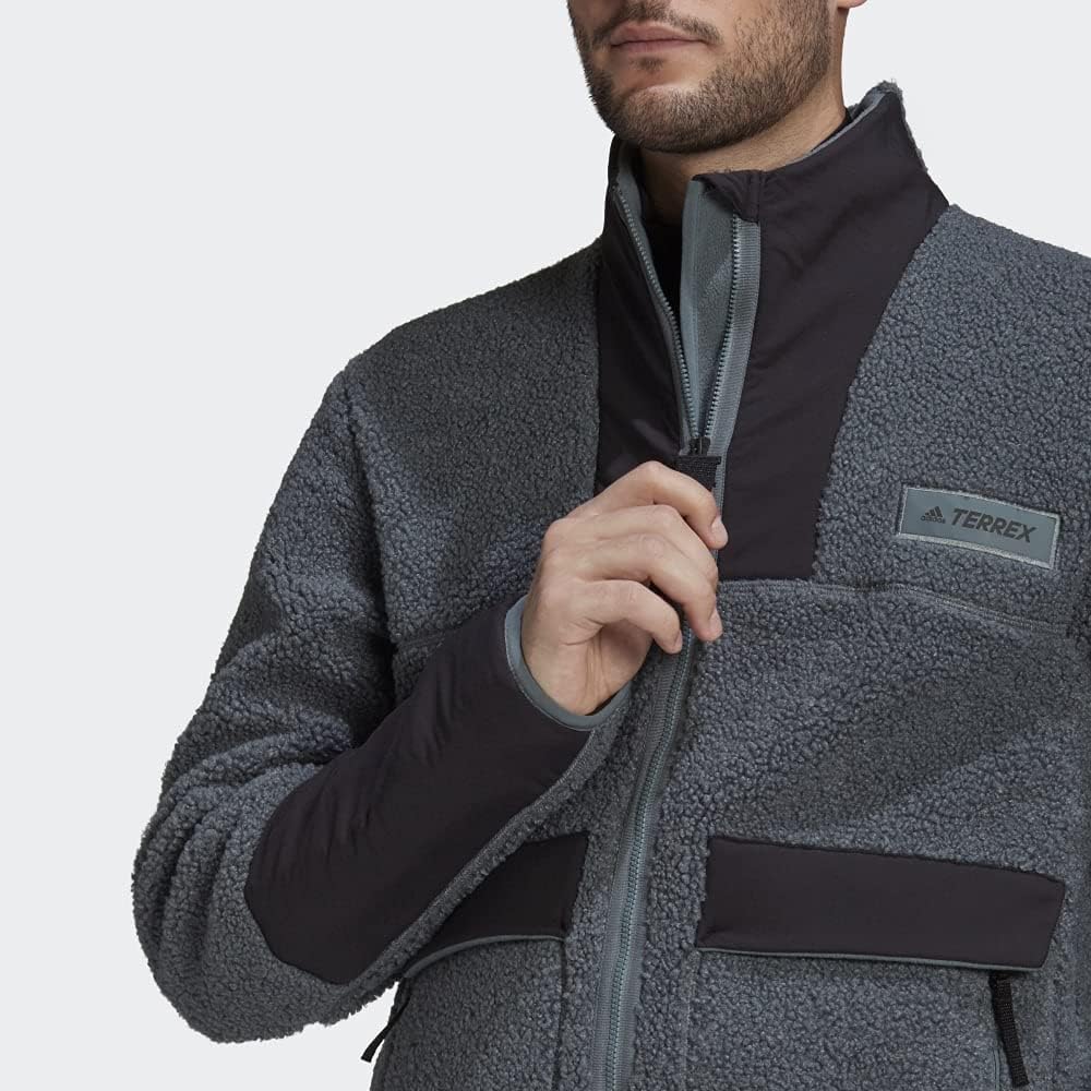 adidas MEN'S TERREX SHREPA FULL ZIP FLEECE JACKET, BLUE OXIDE