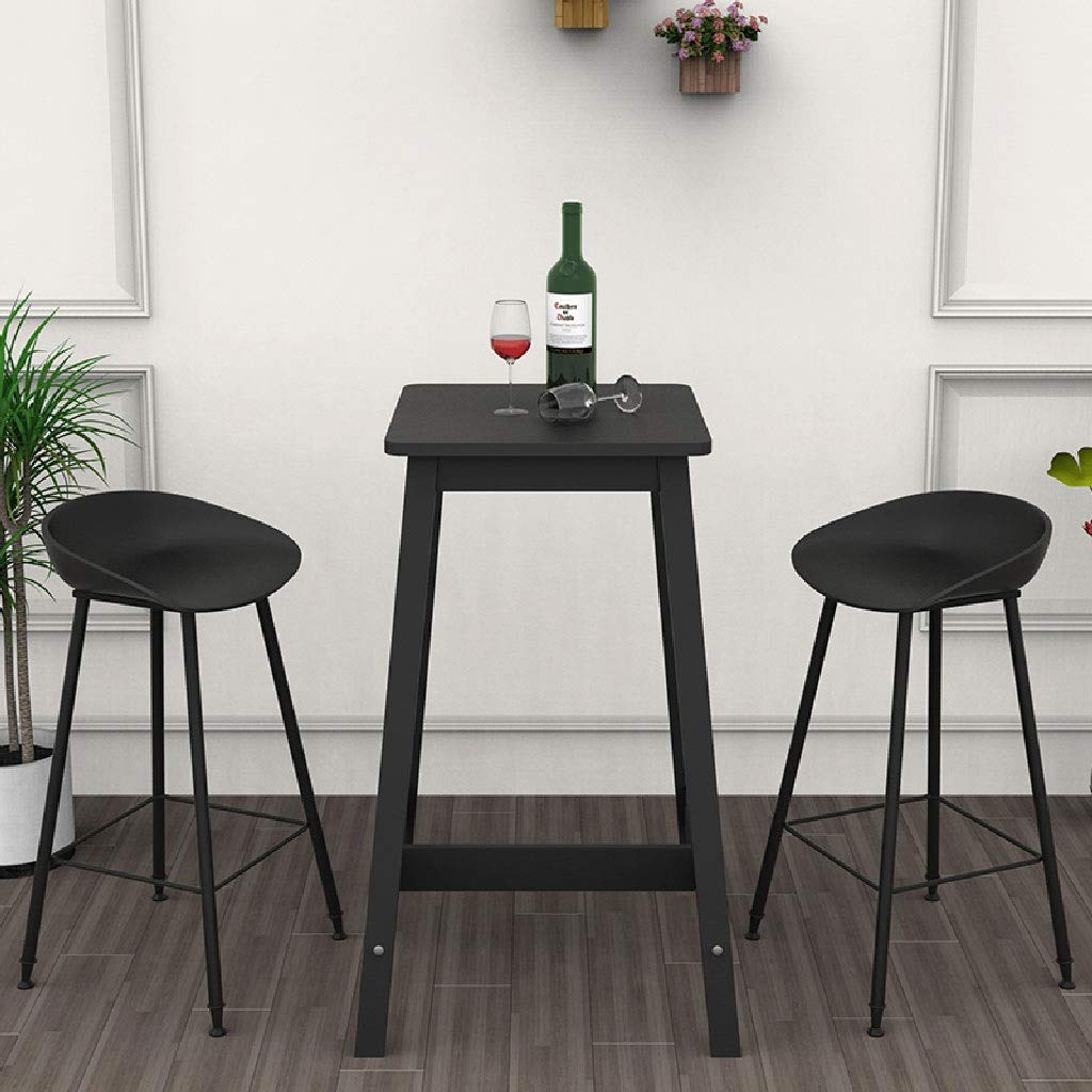 【２個セット】黒のシンプルスツール（高さ７５センチ） 2個セット】黒のシンプルスツール（高さ75センチ） バーチェア2個