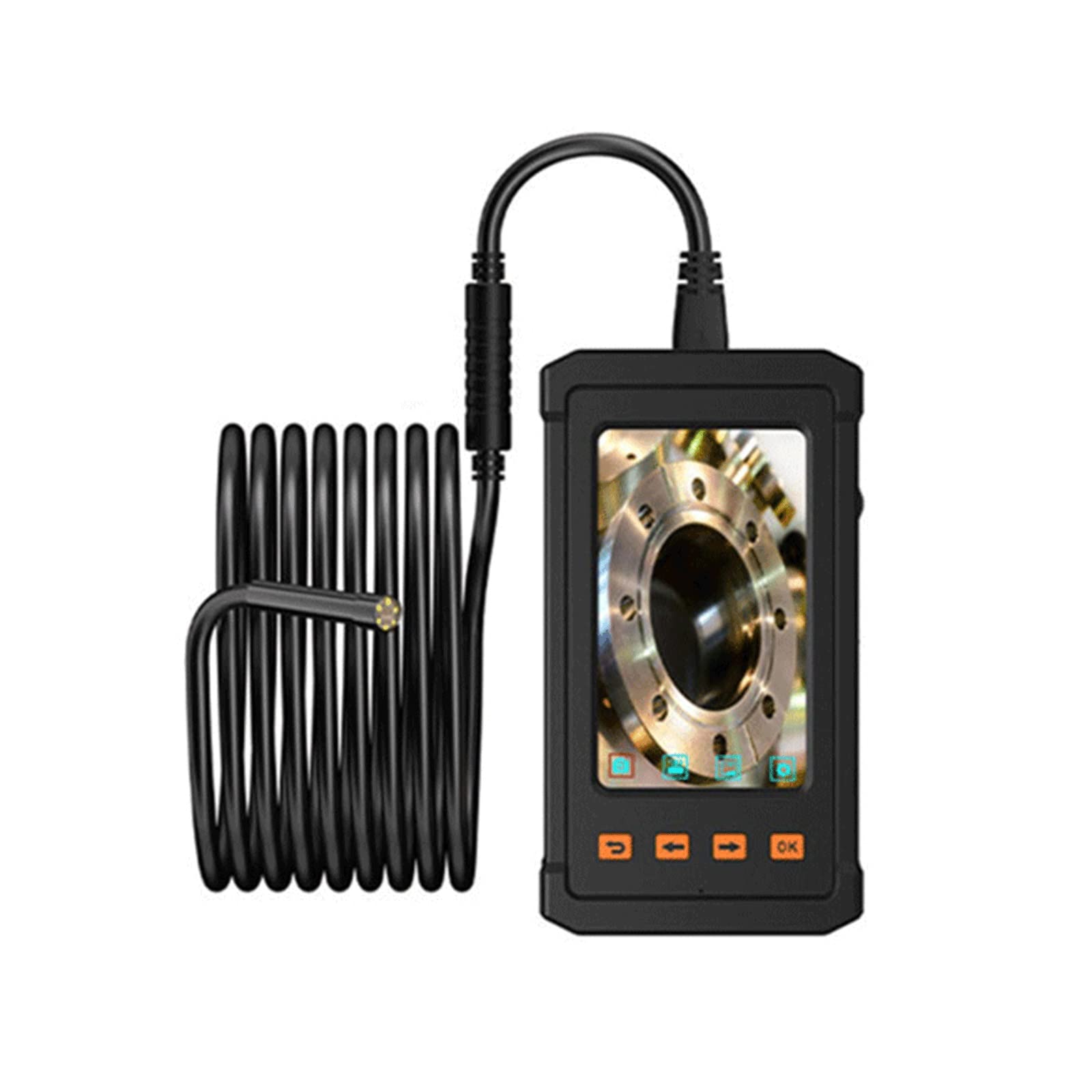 Endoscopio Endoscopio, Telecamera per ispezione periscopio Industriale 1080P, Telecamera per fognature da 5,5 mm con Schermo da 4,3", Impermeabile IP67, 6 luci