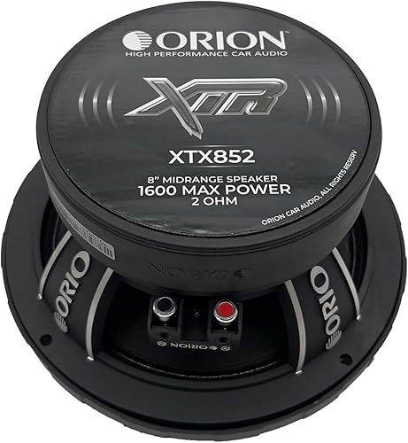 Miniatura 5 de Orion XTR XTX858 - Altavoces tipo bala de alta eficiencia de 8 pulgadas de rango medio, 1600 W de potencia máxima, 400 W RMS, 8 ohmios, bobina de