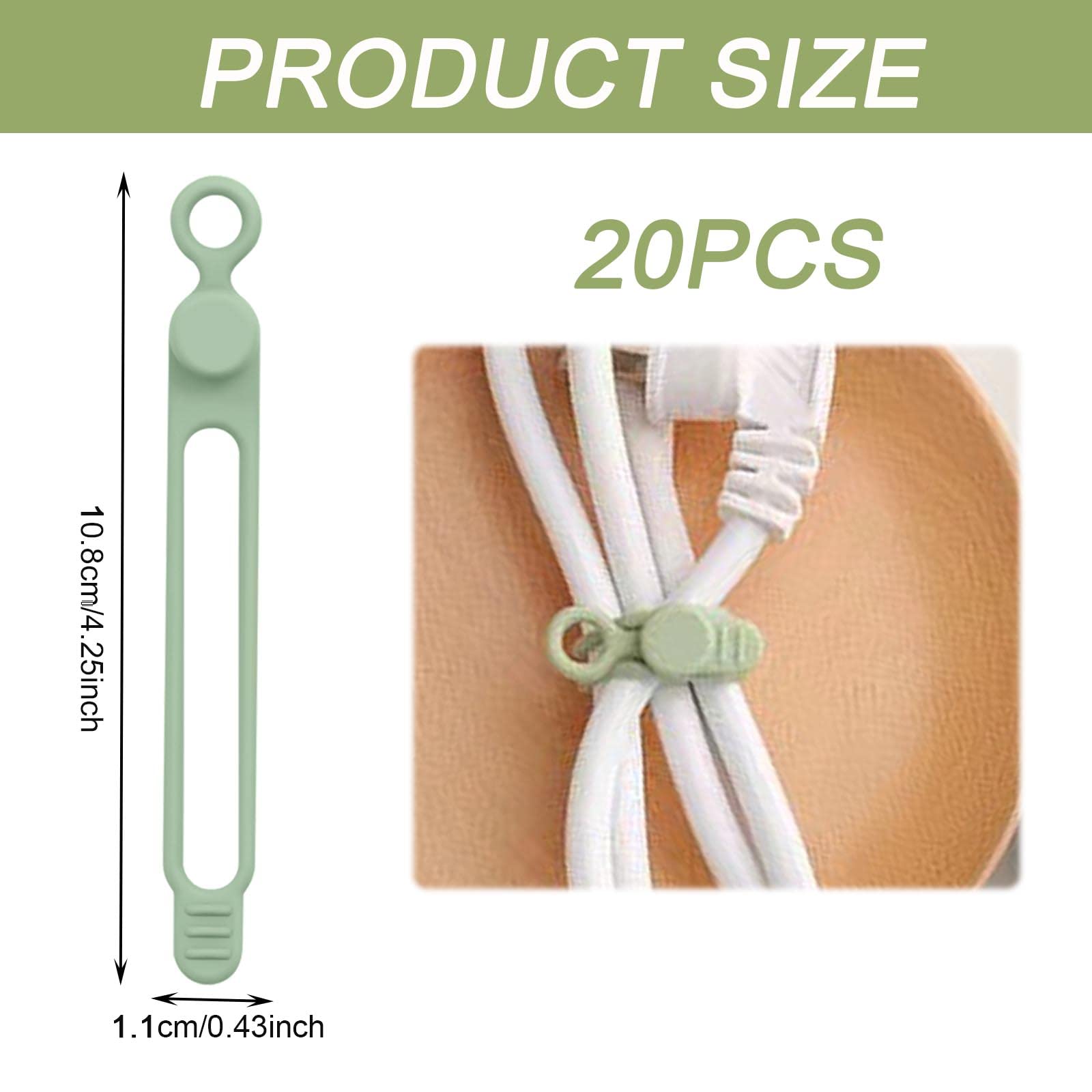 Bewinner Cable Tidy Clips, 10pcs Silicone Cable Clips For Hoe, Office Universal Office Cable - View #9