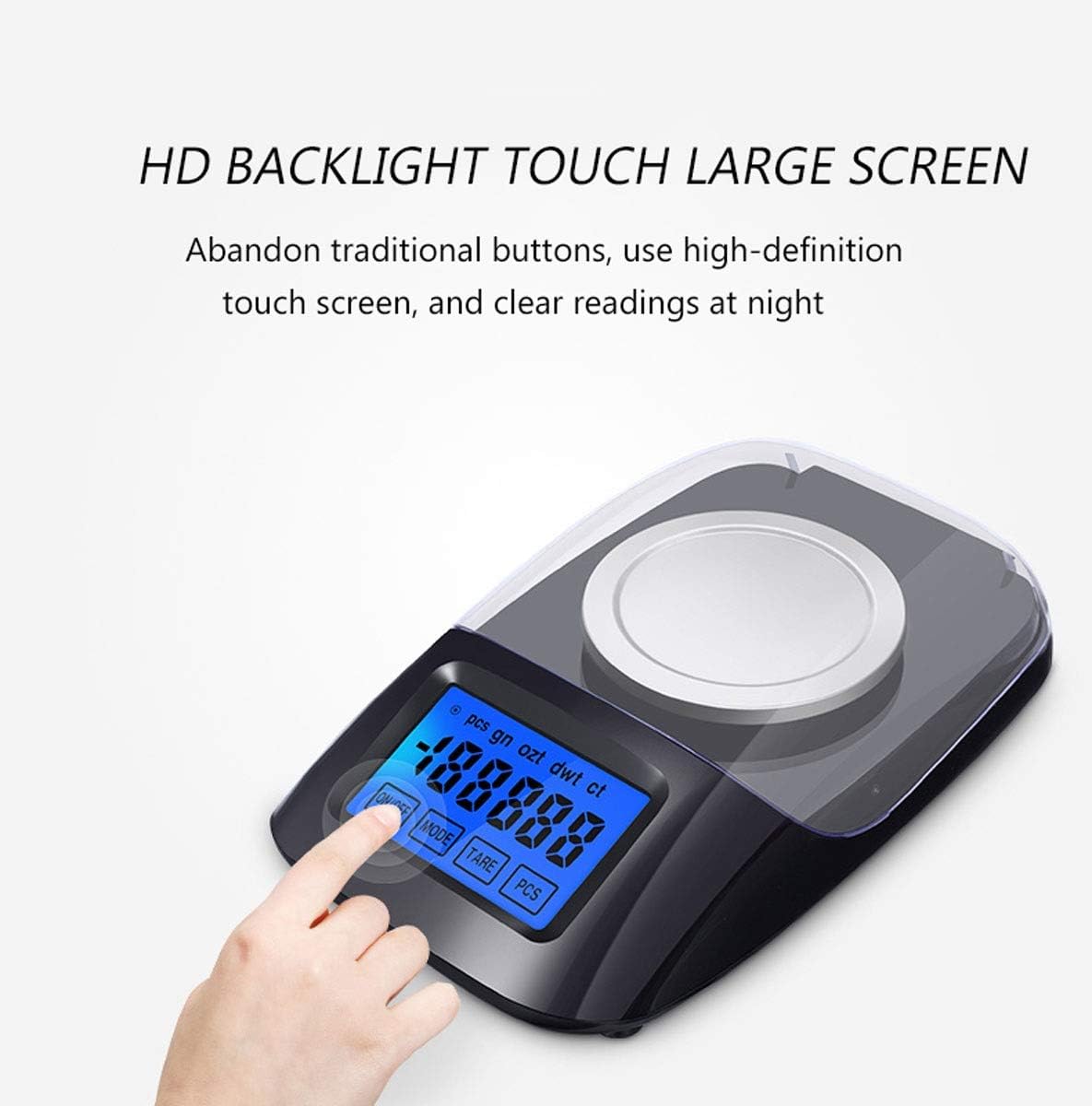 50G/0.001G Precision Electronic Scale Mini Pocket Scale Portable Jewelry Weighing Smart Scale Laboratory Balance,